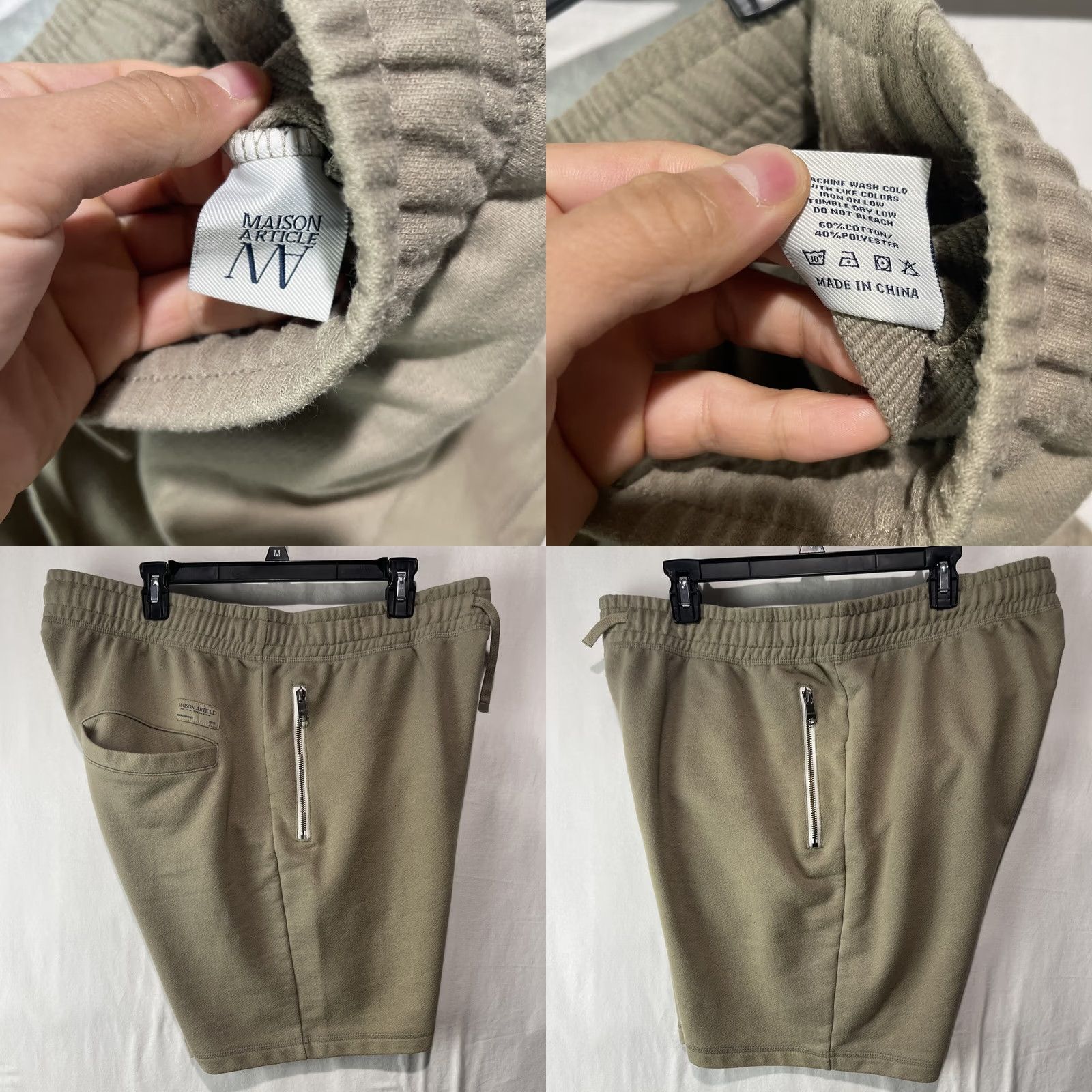 Palace Maison Article Shorts Men’s XXL Gray Cotton Blend Fleece Drawstring Sweat Pocket Logo 7in Inseam Casual Sports Size US 39 - 8 Thumbnail