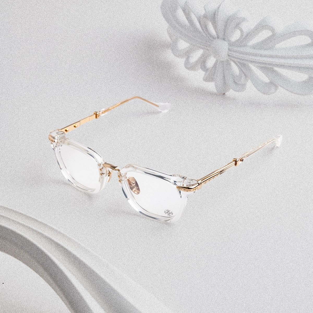 Chrome Hearts CHROME HEARTS TITANASLUVR CRYSTAL/GOLD PLATED GLASSES Size ONE SIZE - 2 Thumbnail