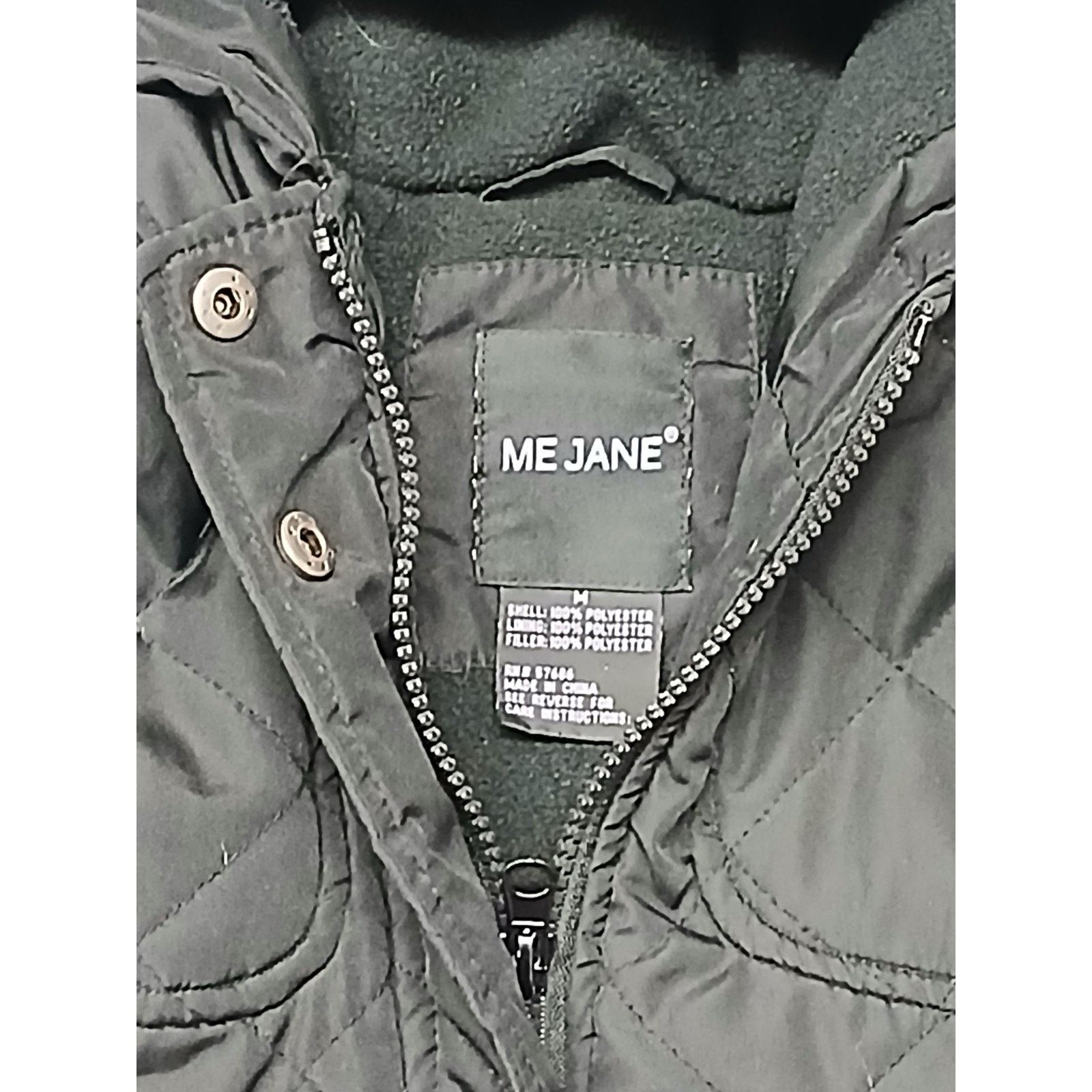 Other Me Jane Black (Medium) Zip Button Double Pocket Hoodie Coat Size M / US 6-8 / IT 42-44 - 3 Thumbnail