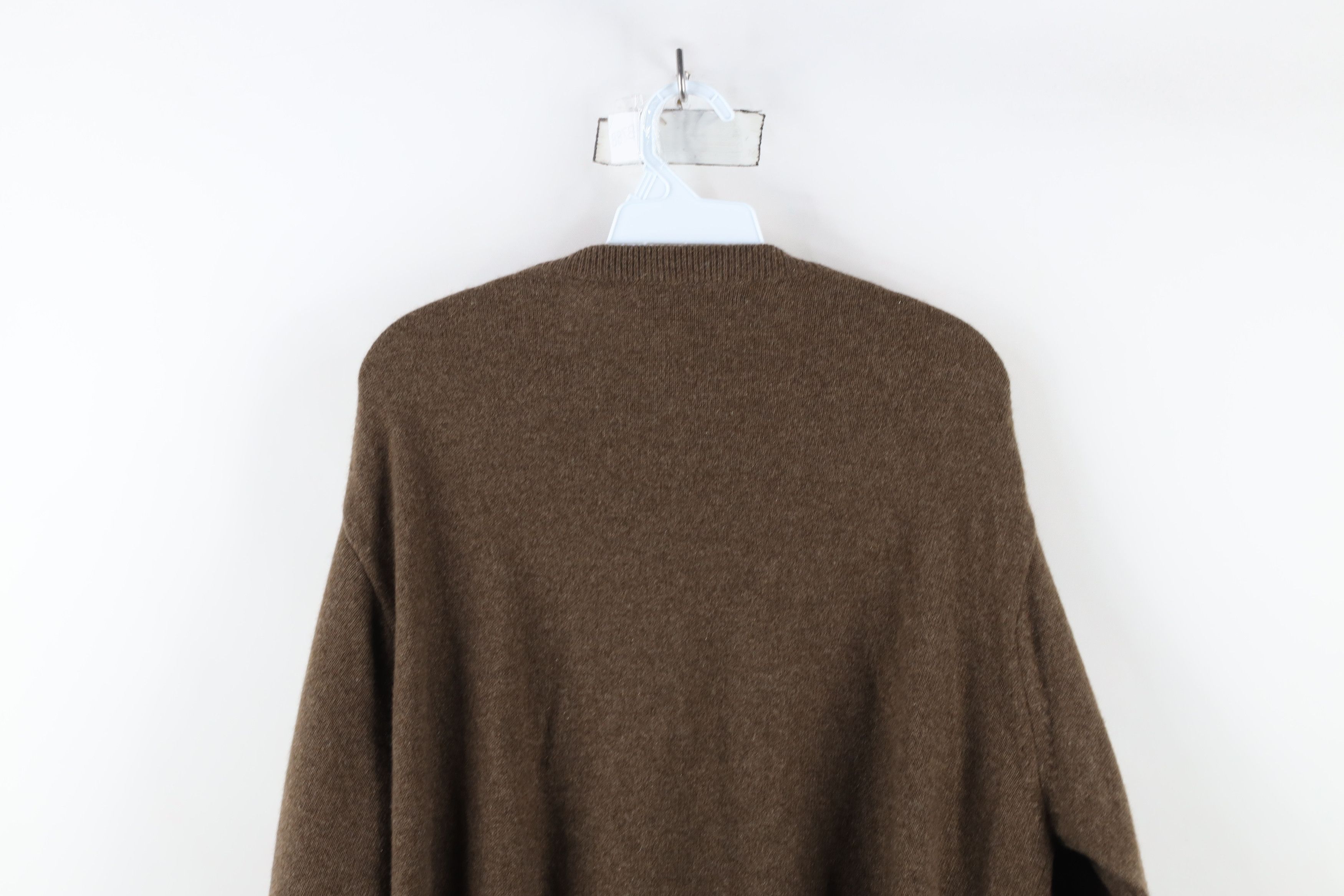 Vintage Vintage 90s Streetwear Cashmere Knit Crewneck Sweater Brown Size US L / EU 52-54 / 3 - 7 Thumbnail
