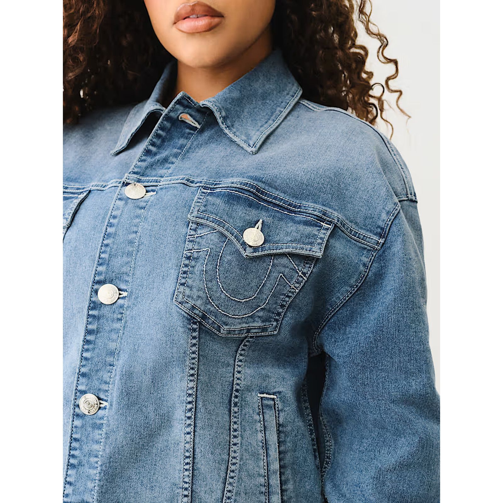 True Religion TRUE RELIGION DENIM TRUCKER JACKET METALLIC LOGO NWR M & XL Size M / US 6-8 / IT 42-44 - 3 Thumbnail