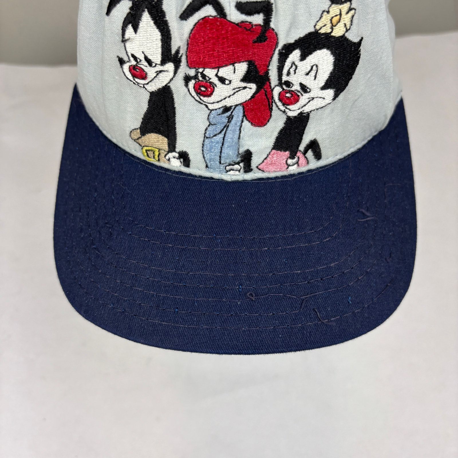 Warner Bros 90s Animaniacs Be Afraid Hat Snapback Baseball Cap Size ONE SIZE - 7 Thumbnail