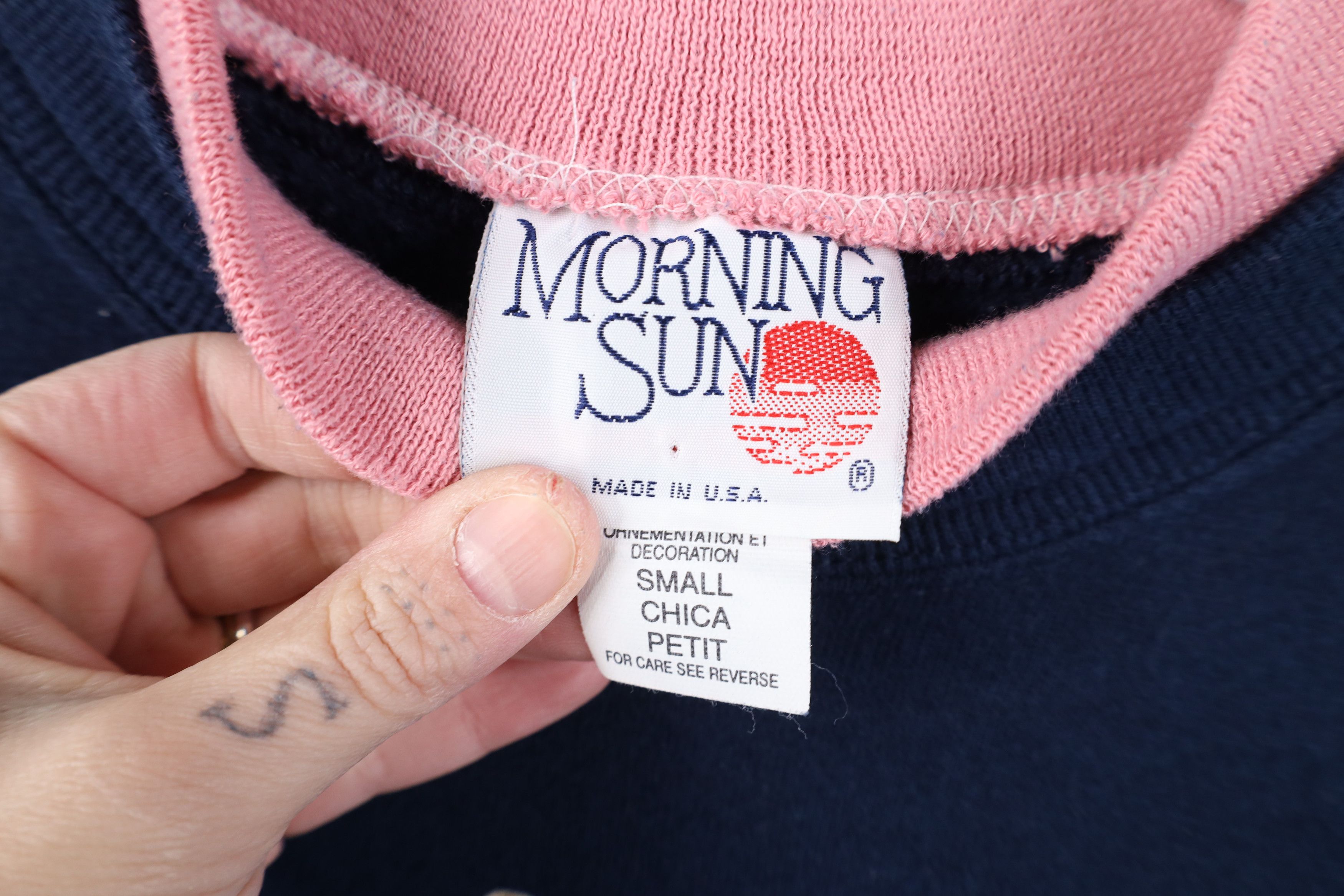 Vintage Vintage 90s Streetwear Nature Fall Sweatshirt Blue USA Size S / US 4 / IT 40 - 9 Thumbnail