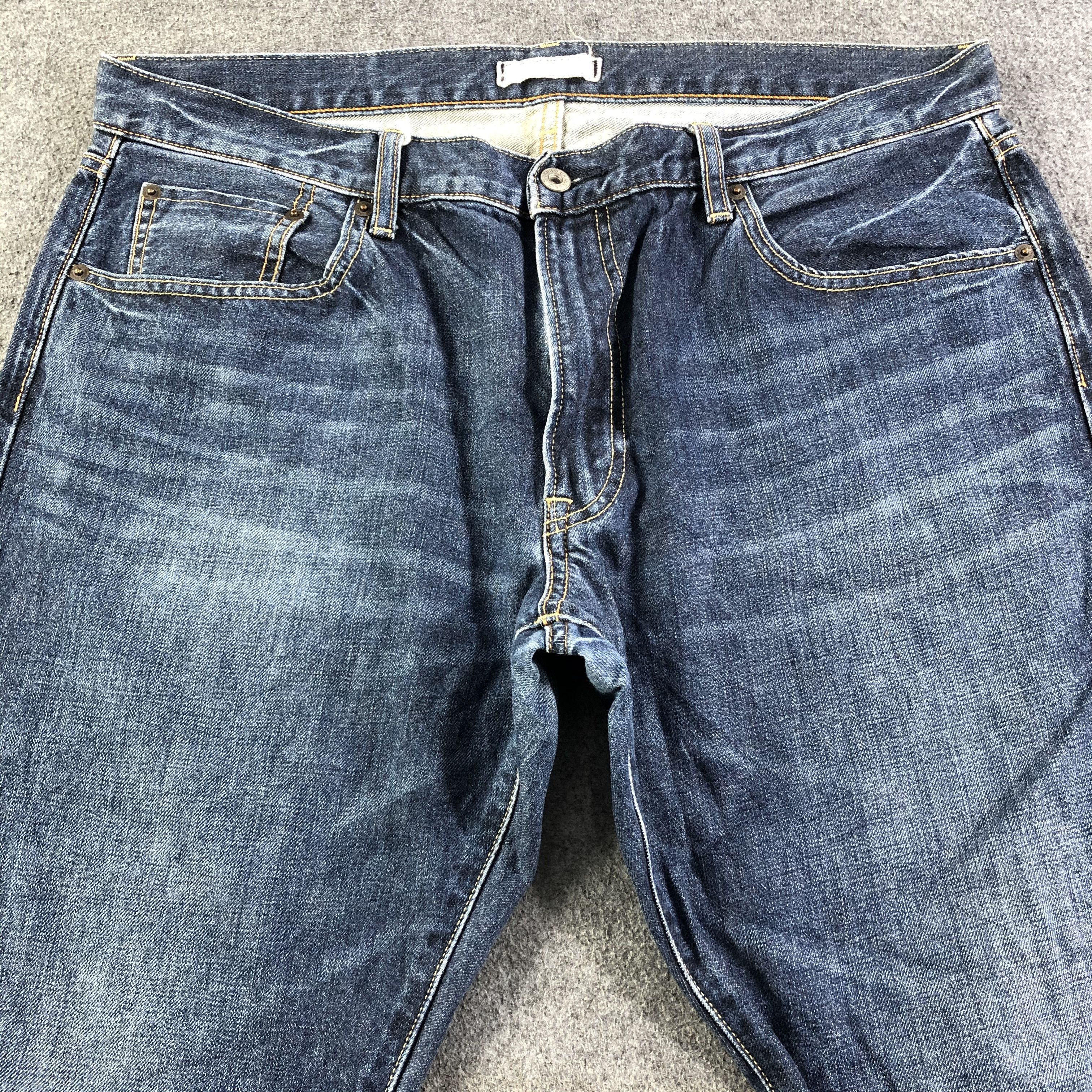 Japanese Brand Uniqlo Selvedge Jeans Blue Wash Denim -J2808 Size US 38 / EU 54 - 3 Thumbnail