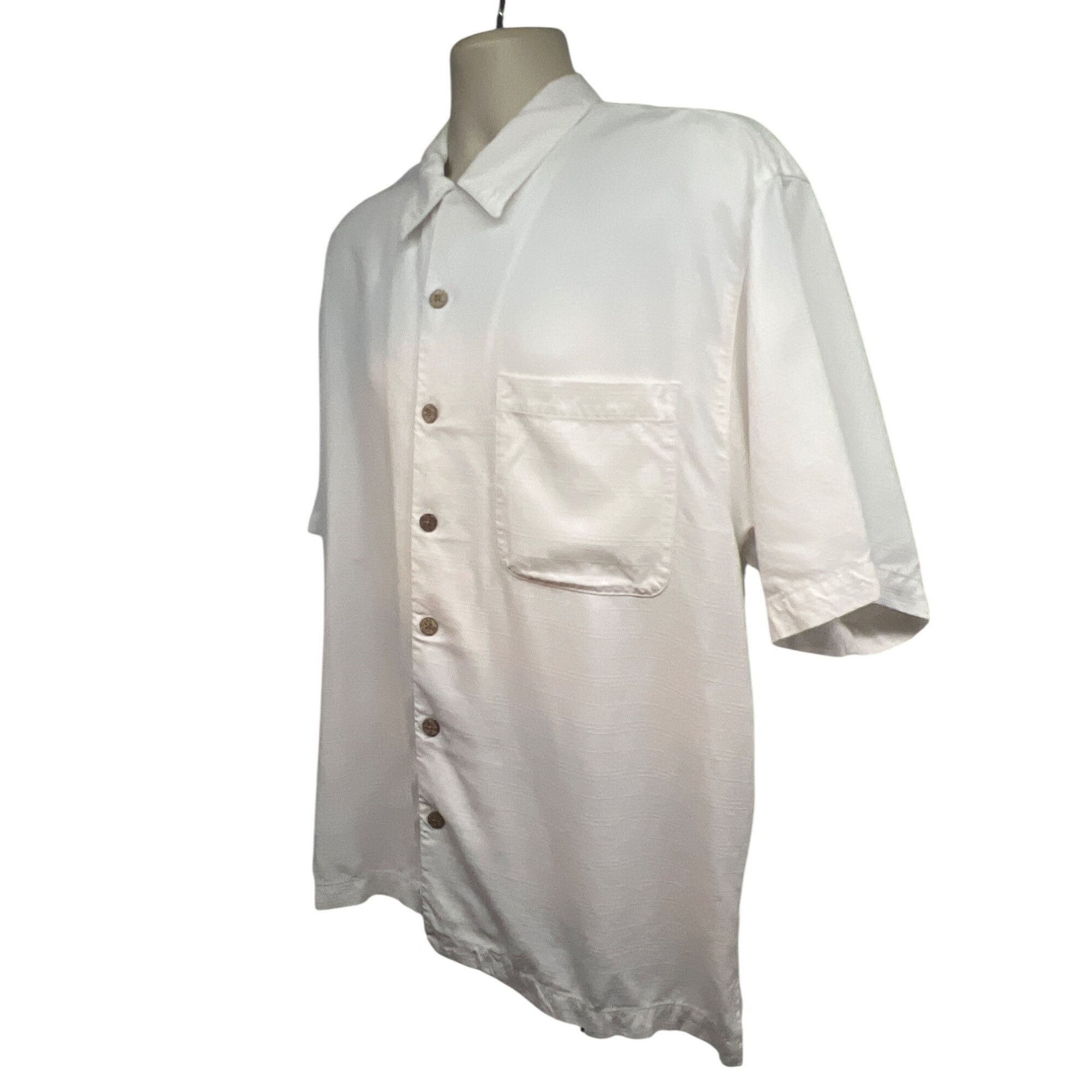 Tommy Bahama Tommy Bahama Mens Vintage White Embroidered Button Up Shirt Size US L / EU 52-54 / 3 - 3 Thumbnail