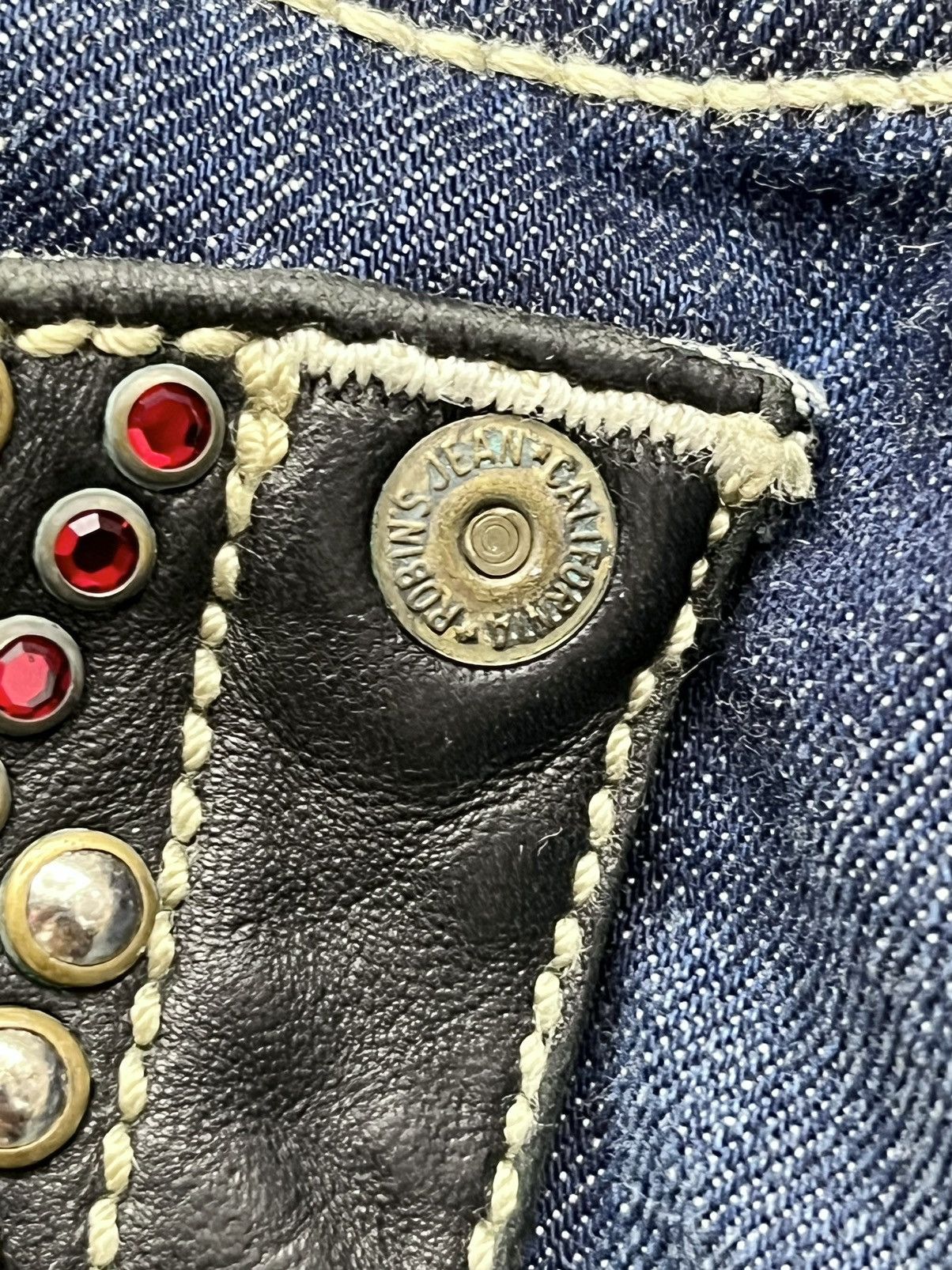 Robins Jeans × Vintage 🔥Vtg ROBIN’S JEANS Gemstone Studded Flare Jeans Made In USA Size US 37 - 13 Thumbnail