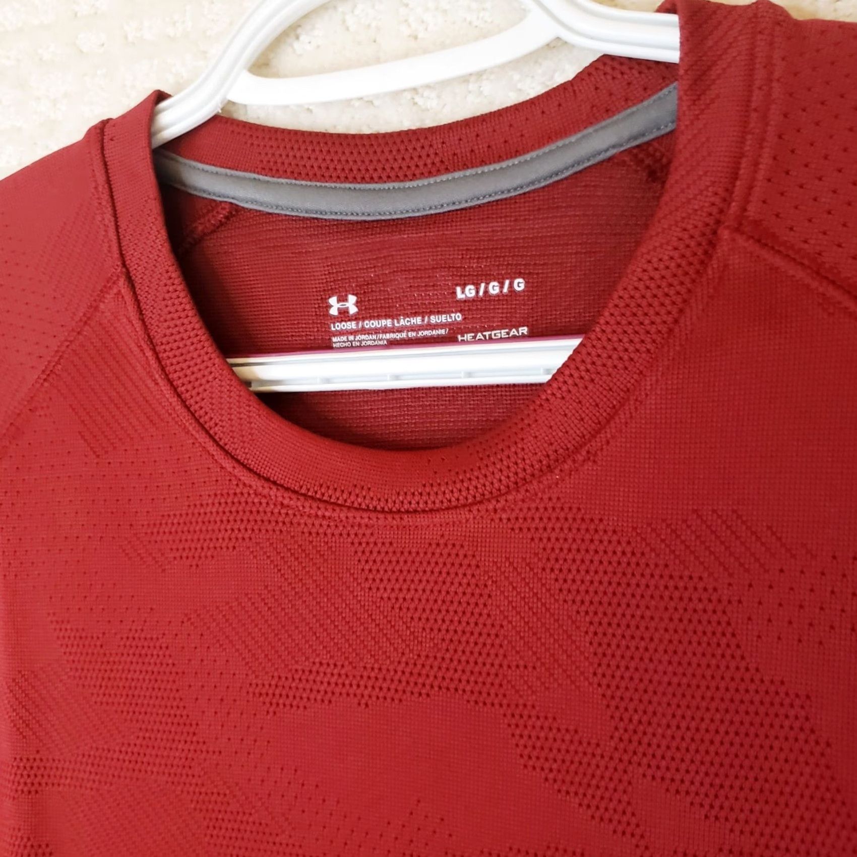 Under Armour Under Armour Heat Gear Loose Fit Anti-Odor Perforated Shirt Mens L Red New Size US L / EU 52-54 / 3 - 6 Thumbnail