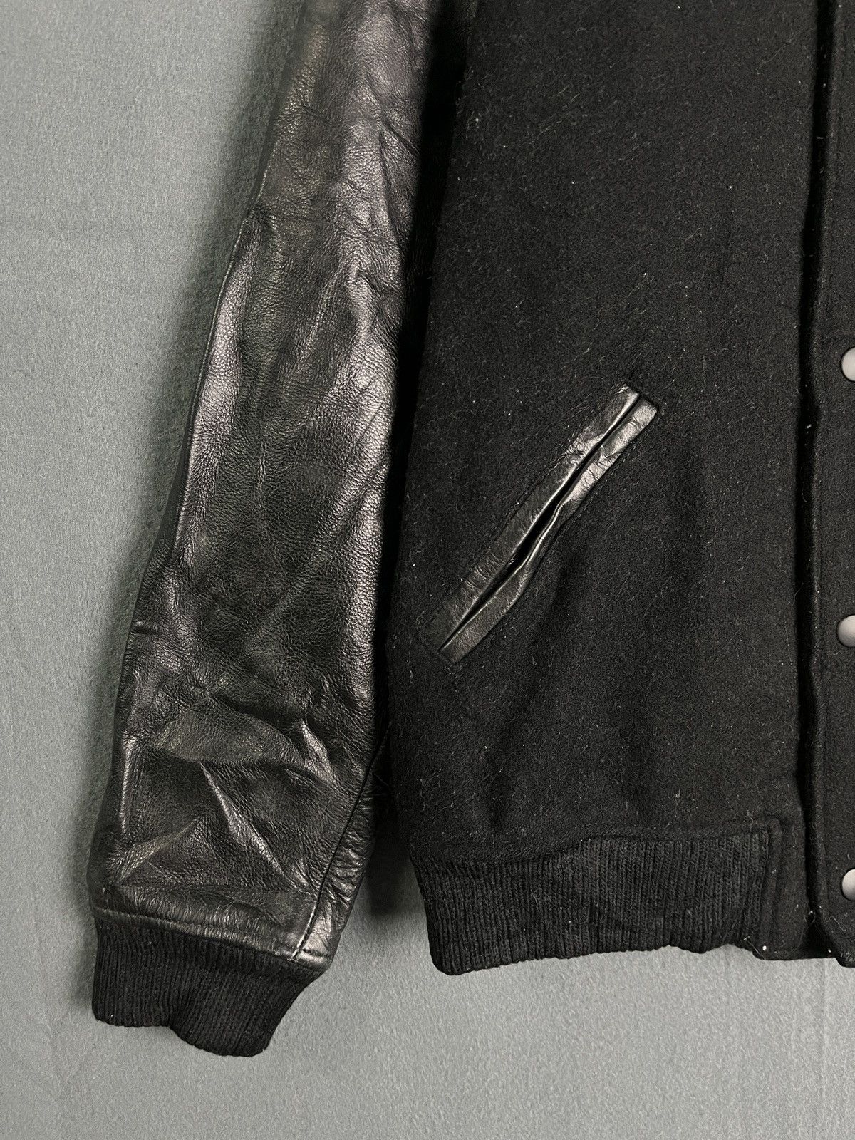 Genuine Leather × Japanese Brand Supp. Wool Leather Varsity Jacket Size S / US 4 / IT 40 - 4 Thumbnail