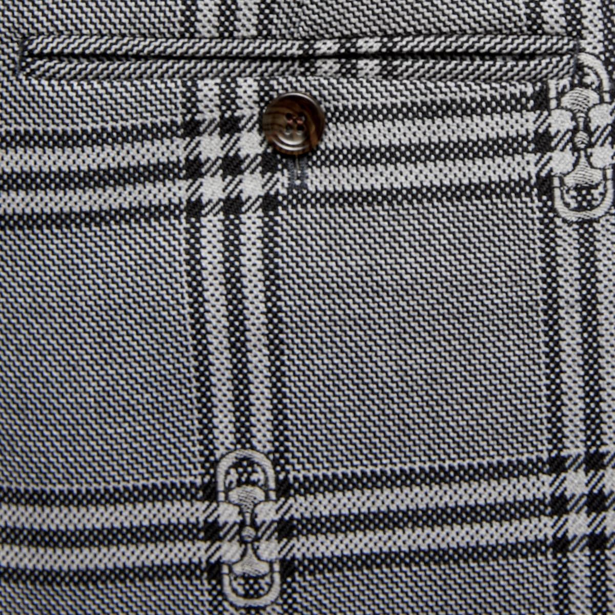 o1mt1gz0325 Horsebit Check Wool Tailored Pant in Multicolor