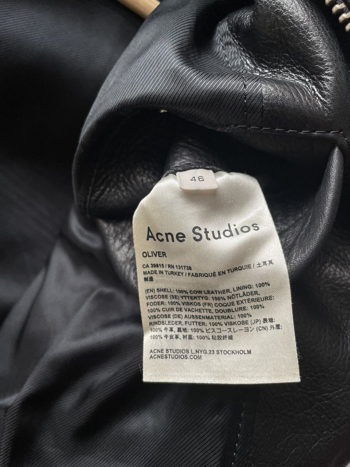 Acne Studios Acne Studios Oliver Leather Jacket Size US S / EU 44-46 / 1 - 4 Thumbnail