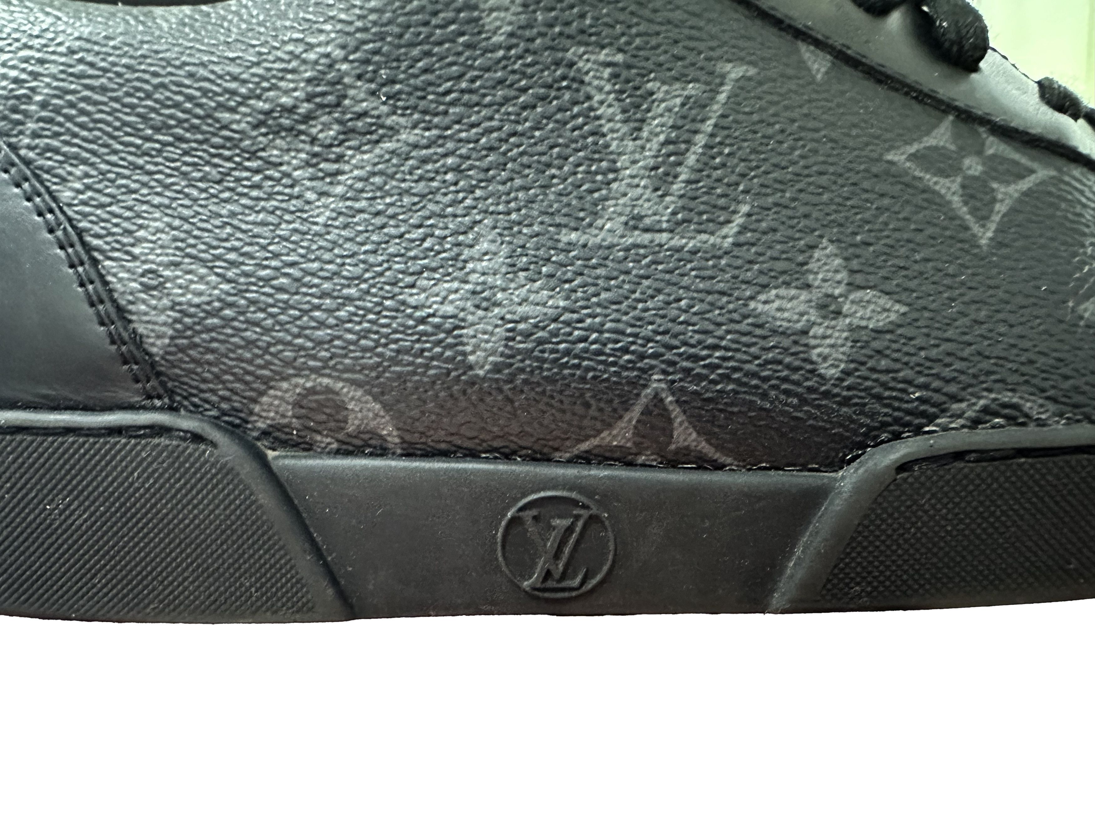 Louis Vuitton Louis Vuitton Men’s Black Monogram Sneakers Size US 8.5 / EU 41-42 - 2 Thumbnail