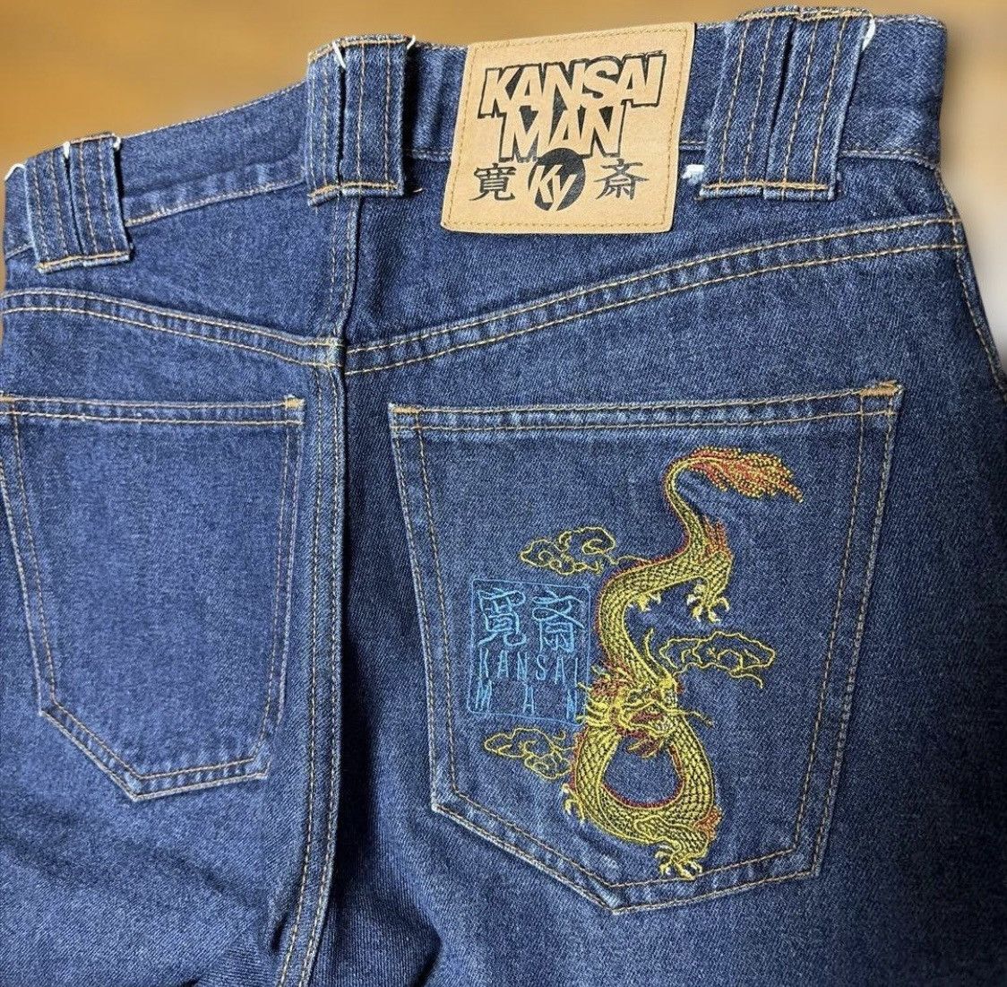 Kansai Yamamoto Kansai Yamamoto KANSAI MAN Dragon Embroidered Denim Jeans Size US 30 / EU 46 - 3 Thumbnail