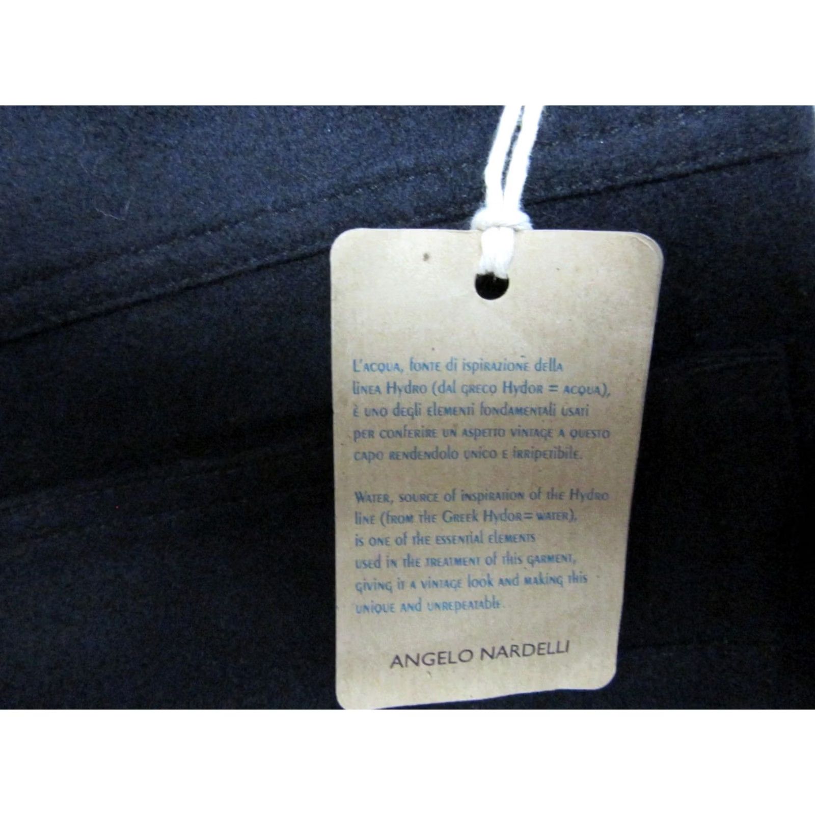 Angelo Nardelli Angelo Nardelli Pants Mens Black 50 Hydro Tweed Business Straight Leg Pockets - & Party Style Size US 32 / EU 48 - 3 Thumbnail