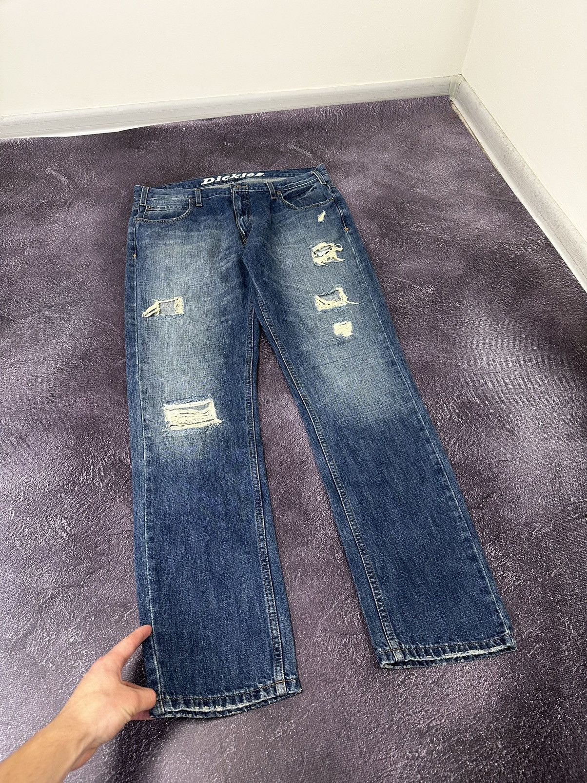 Dickies Vintage Dickies Distressed USA Faded Opium Work Hype Jeans Size US 34 / EU 50 - 8 Thumbnail