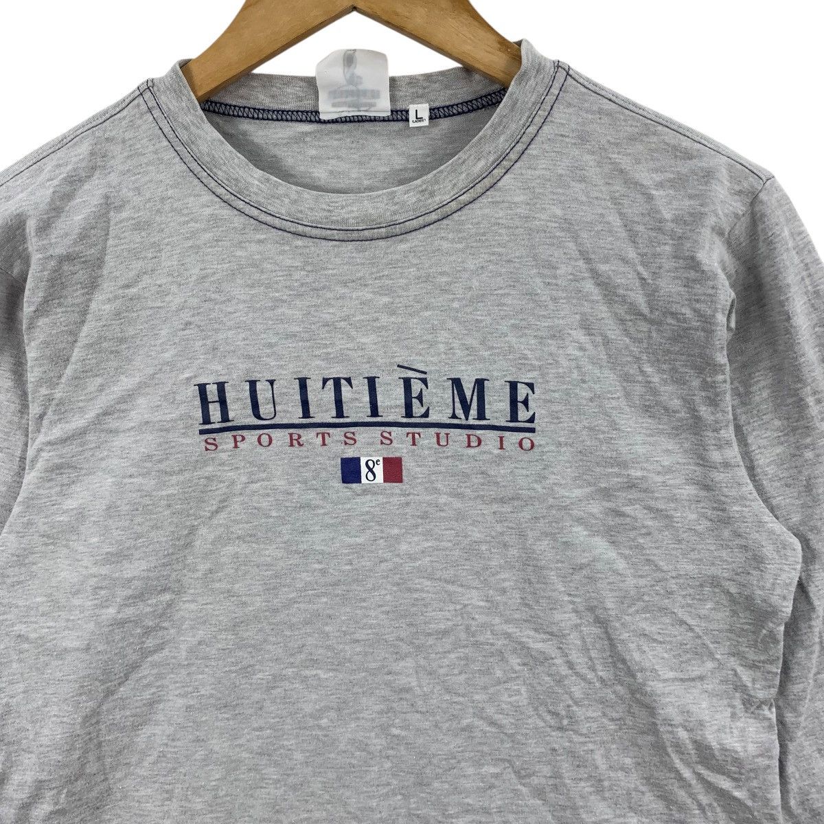 Vintage Vintage HUITIEME SPORTS STUDIO Collection Paris Tee Shirt Size L / US 10 / IT 46 - 5 Thumbnail