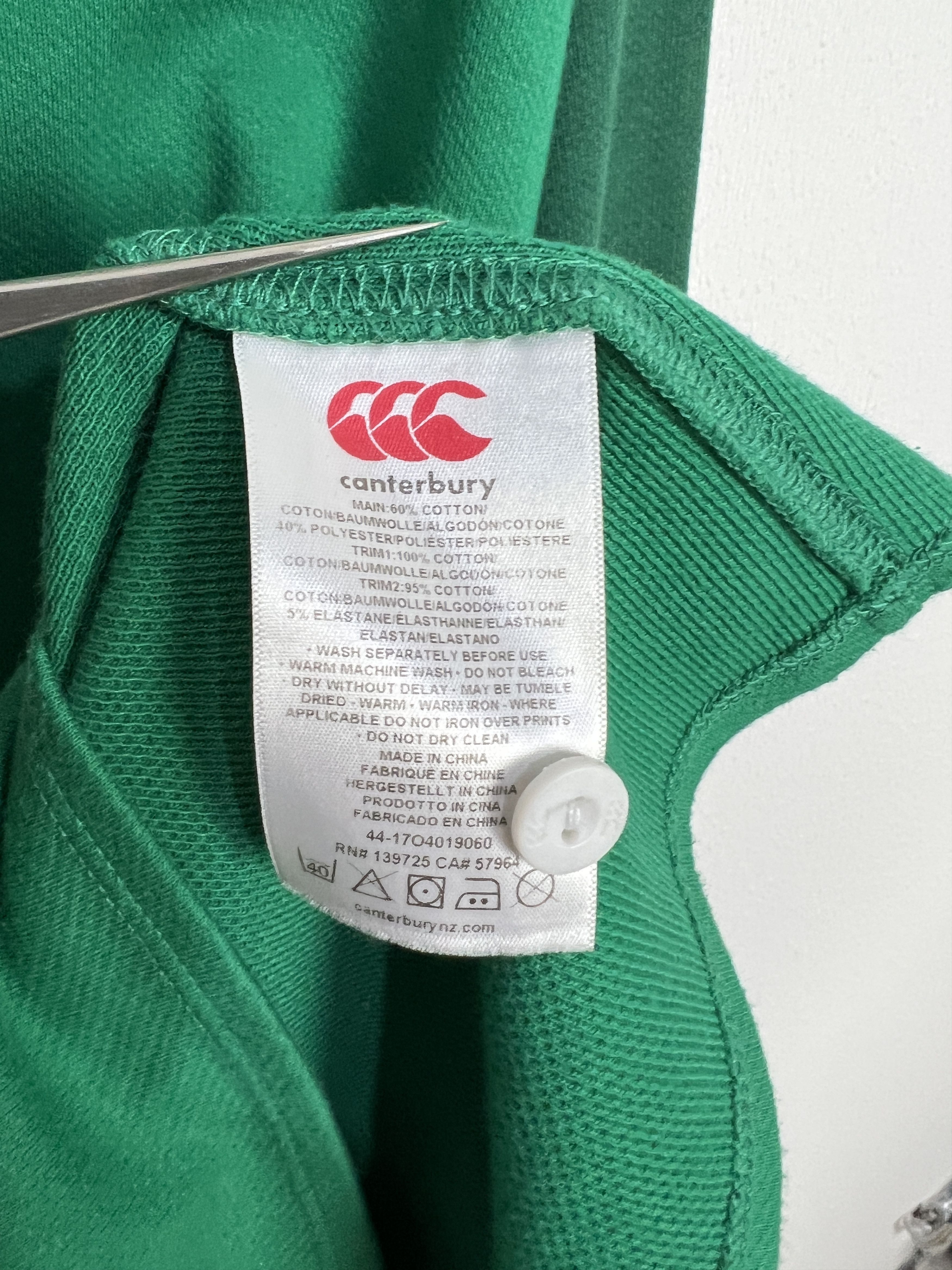 Vintage Ireland Canterbury Rugby Union Long Sleeve Jersey Green Size US XL / EU 56 / 4 - 10 Thumbnail
