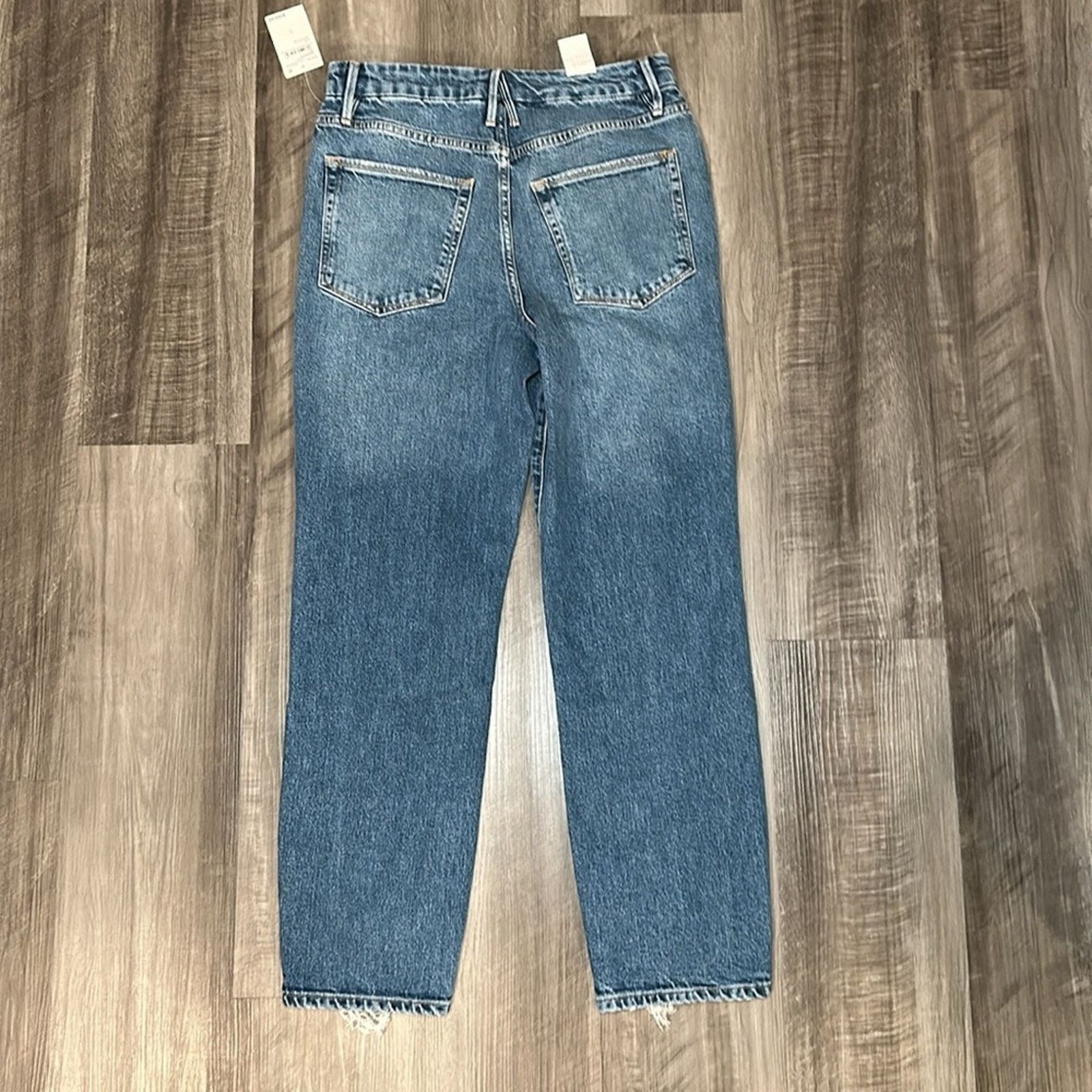 Good American Good American High Rise Distressed Boyfriend Jeans - 4/27 Size 27" / US 4 / IT 40 - 2 Thumbnail
