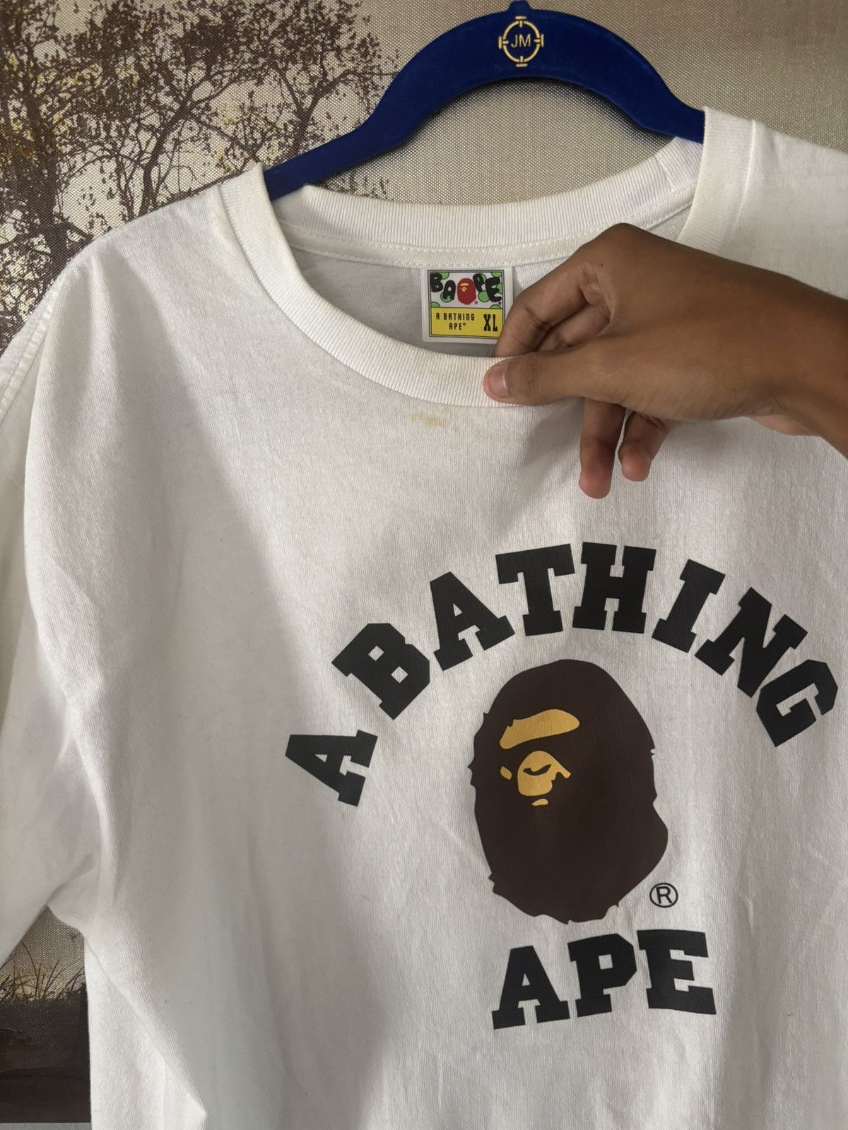 Bape White a bathing ape tee Size US XL / EU 56 / 4 - 4 Thumbnail