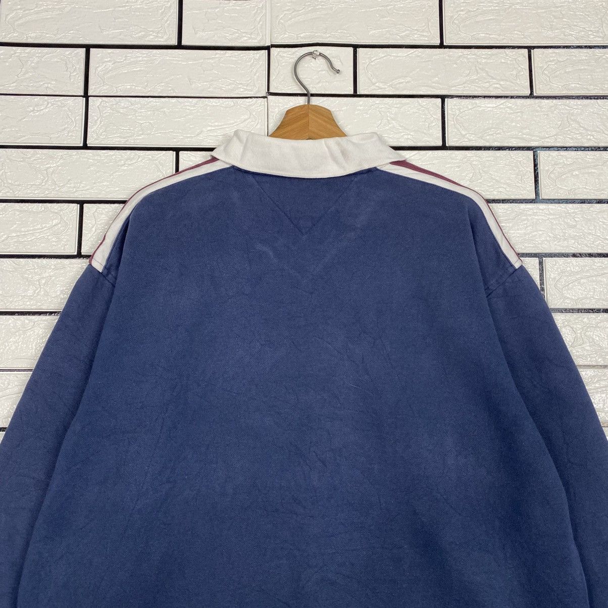 Japanese Brand 📌Vintage Polo Rugby Collar Sweatshirt Tommy Hilfiger Rare Size US L / EU 52-54 / 3 - 10 Thumbnail