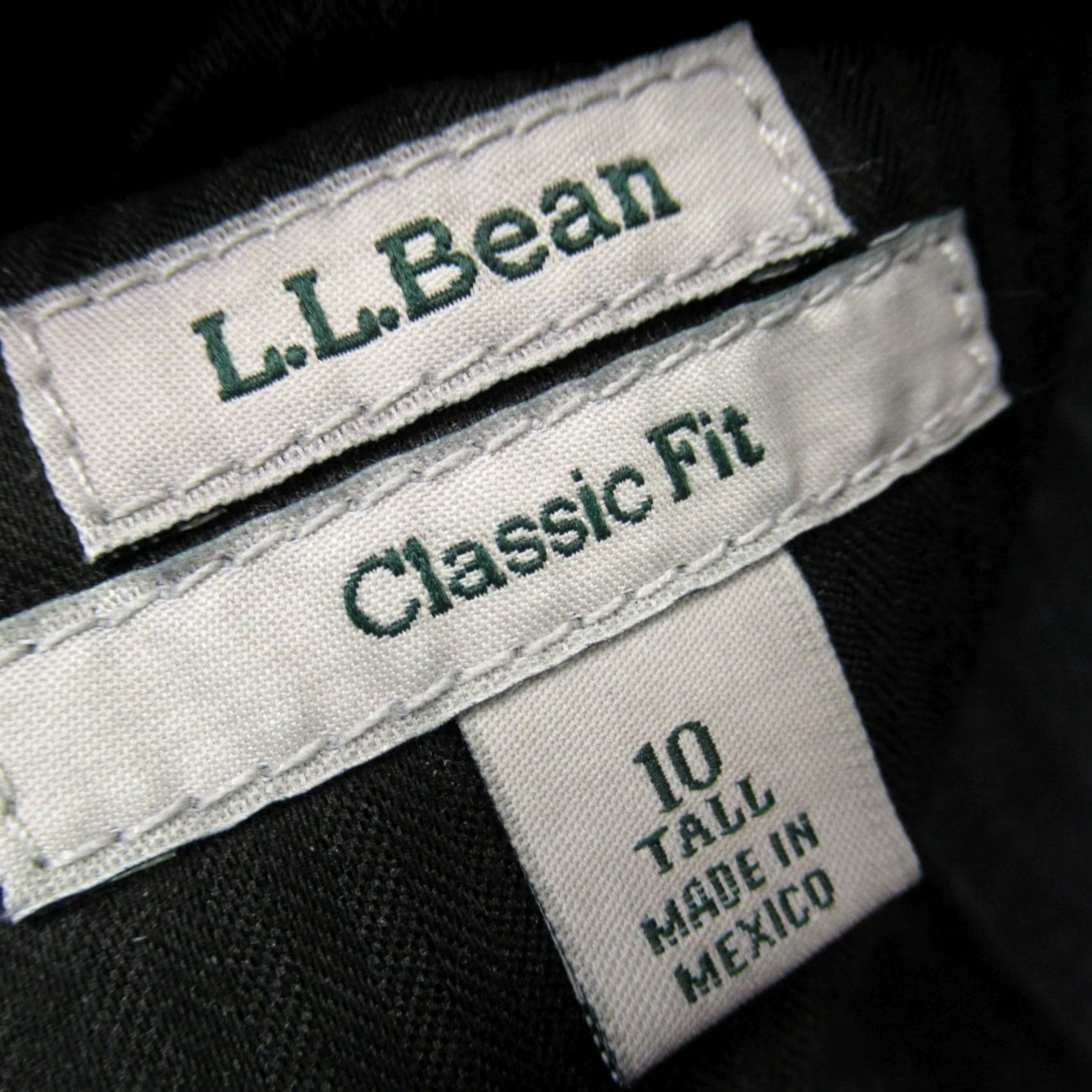 Vintage L.L. Bean Pants Women 10 Tall Lightweight Straight Leg Outdoors Regular Black Size 32" / US 10 / IT 46 - 3 Thumbnail