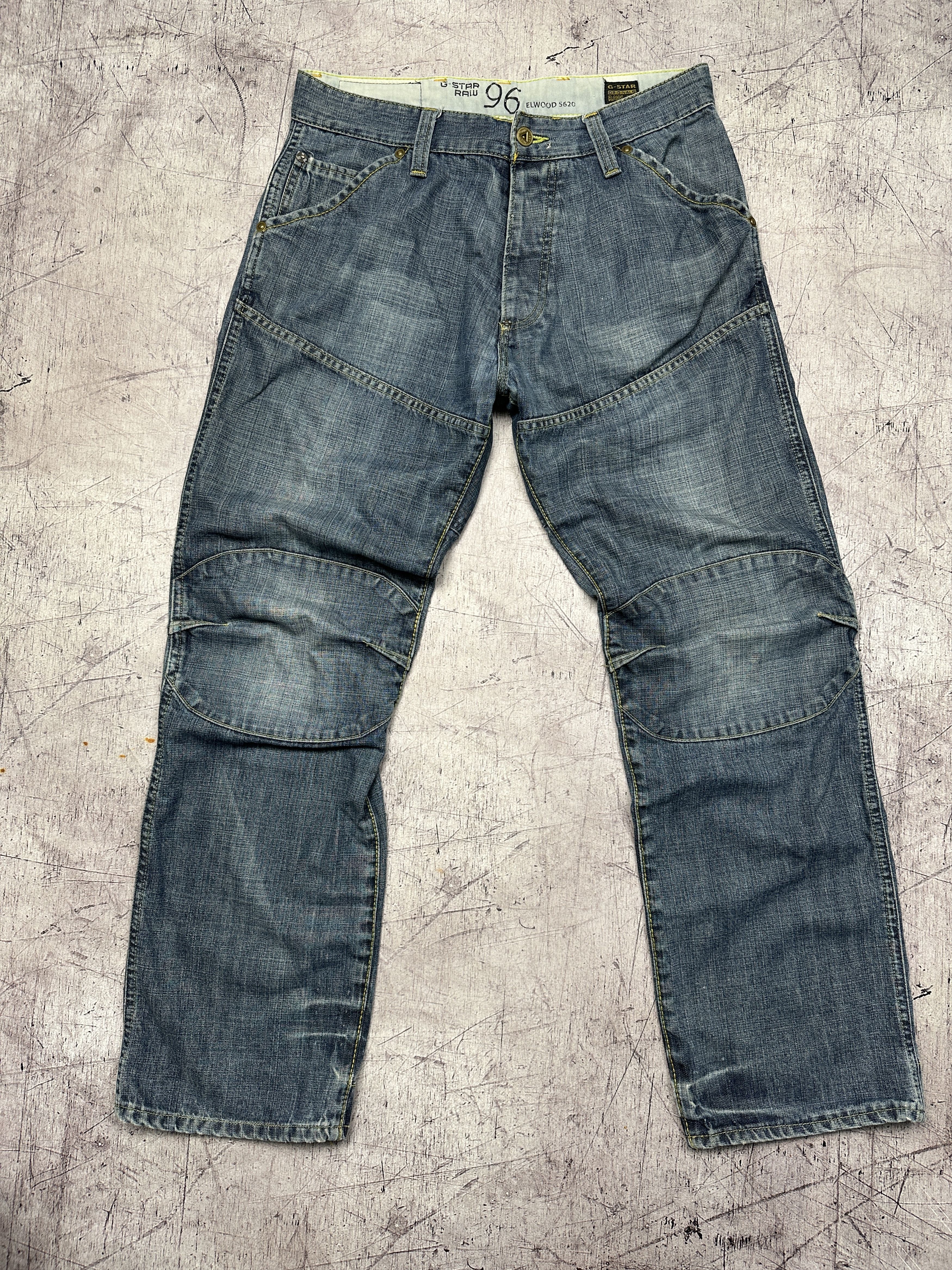 G-Star G Star Raw Vintage Mens Elwood Denim Pants Double Knee Jeans Size US 34 / EU 50 - 1 Thumbnail