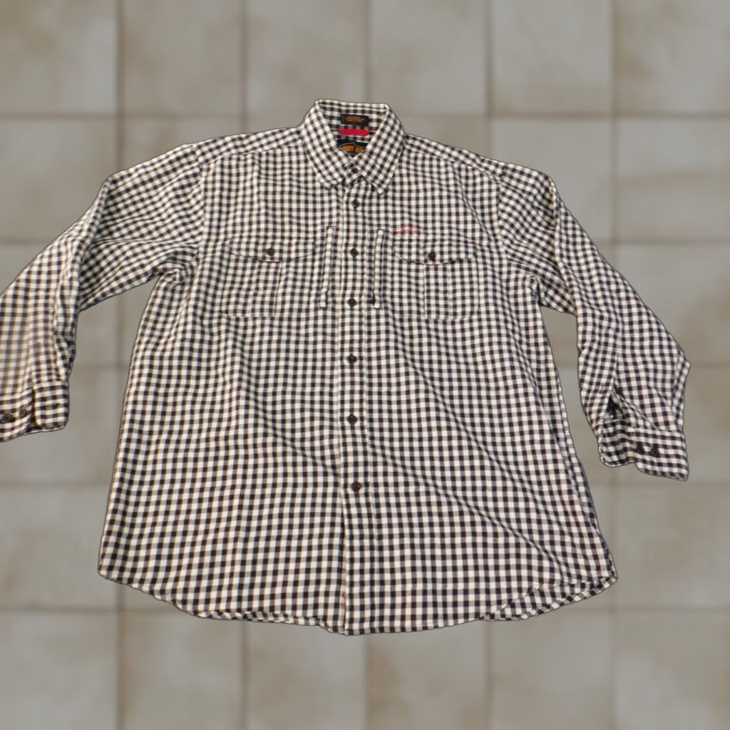 Orvis Orvis Shirt Mens L Blue Plaid Flannel Button-Up Zip Collar Down Outdoor Outdoors Regular All Seasons Size US L / EU 52-54 / 3 - 1 Thumbnail