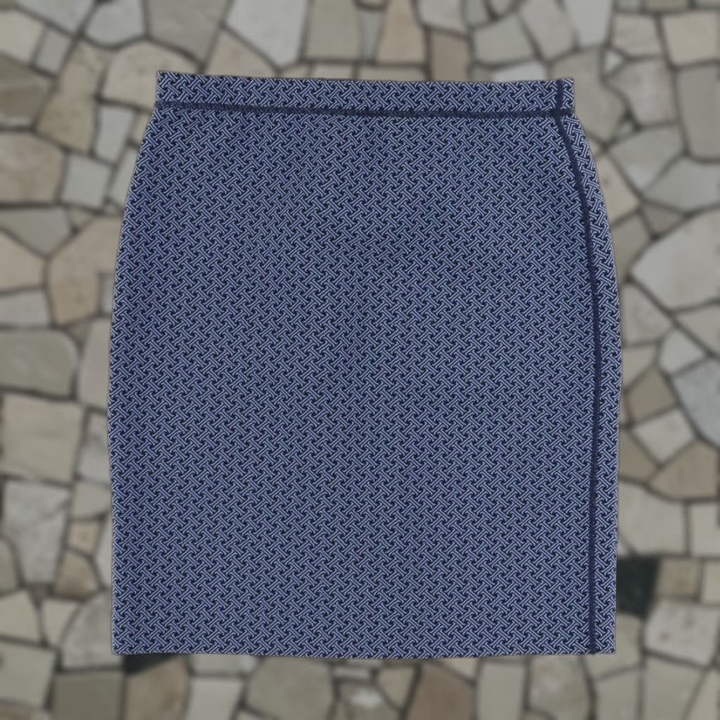 J.McLaughlin J. McLaughlin High Stretch Reversible Montego Halle Nylon Woven Skirt Blue Women's M Size 32" / US 10 / IT 46 - 1 Thumbnail