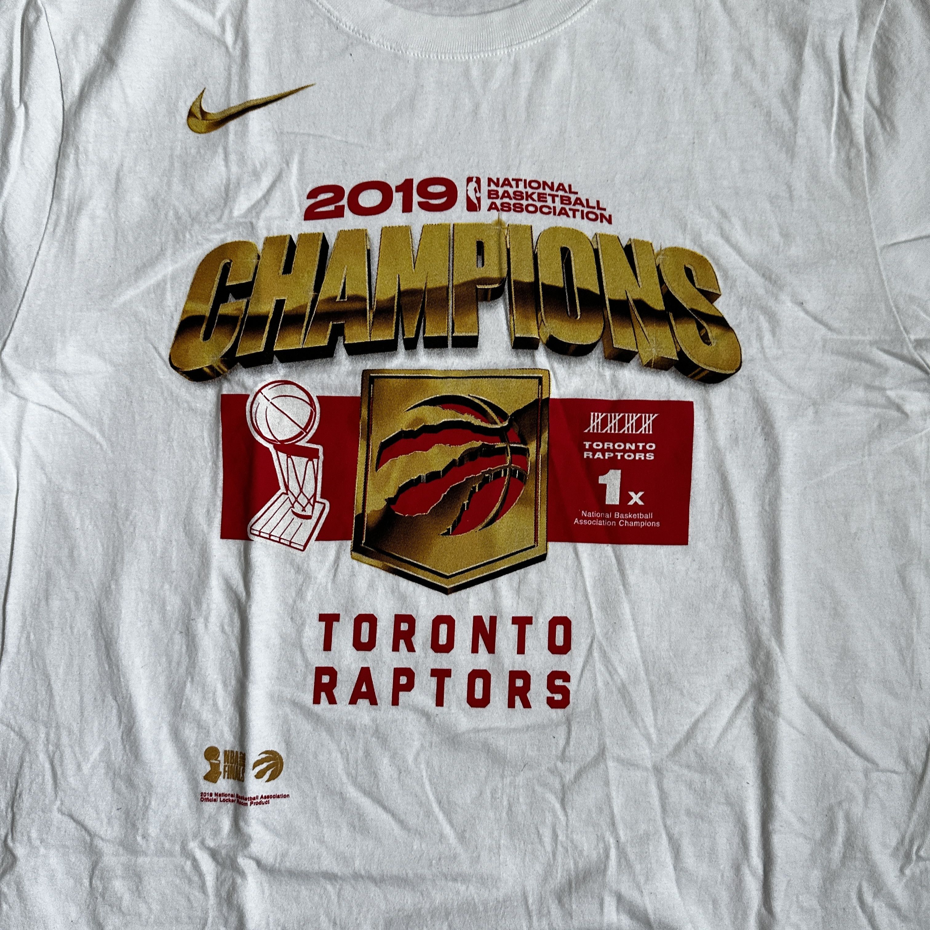 NBA Toronto Raptors NBA Nike 2019 Champions T-Shirt White Size US XL / EU 56 / 4 - 2 Thumbnail