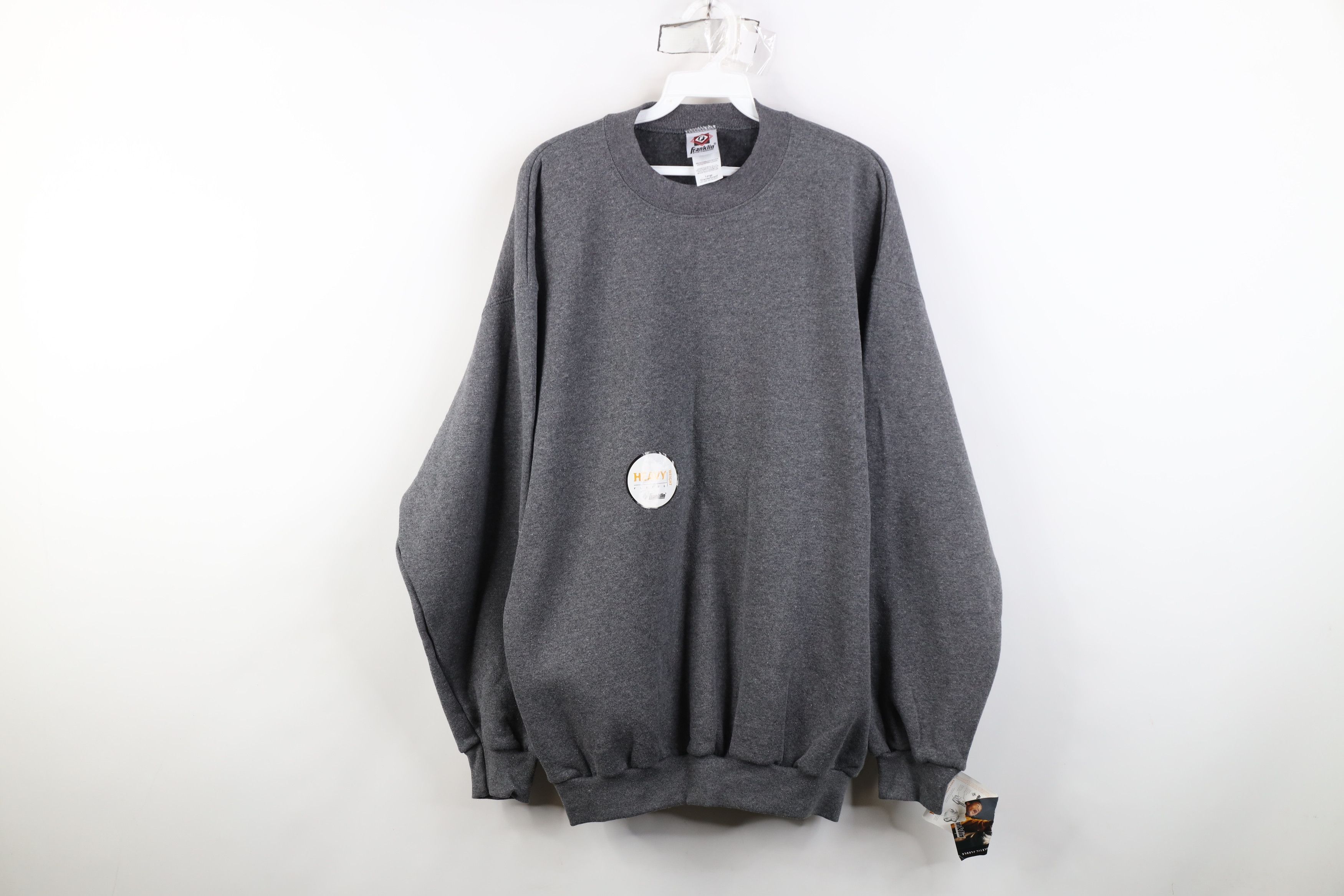 Vintage Deadstock Vintage 90s Streetwear Heavyweight Sweatshirt Gray Size US L / EU 52-54 / 3 - 1 Thumbnail