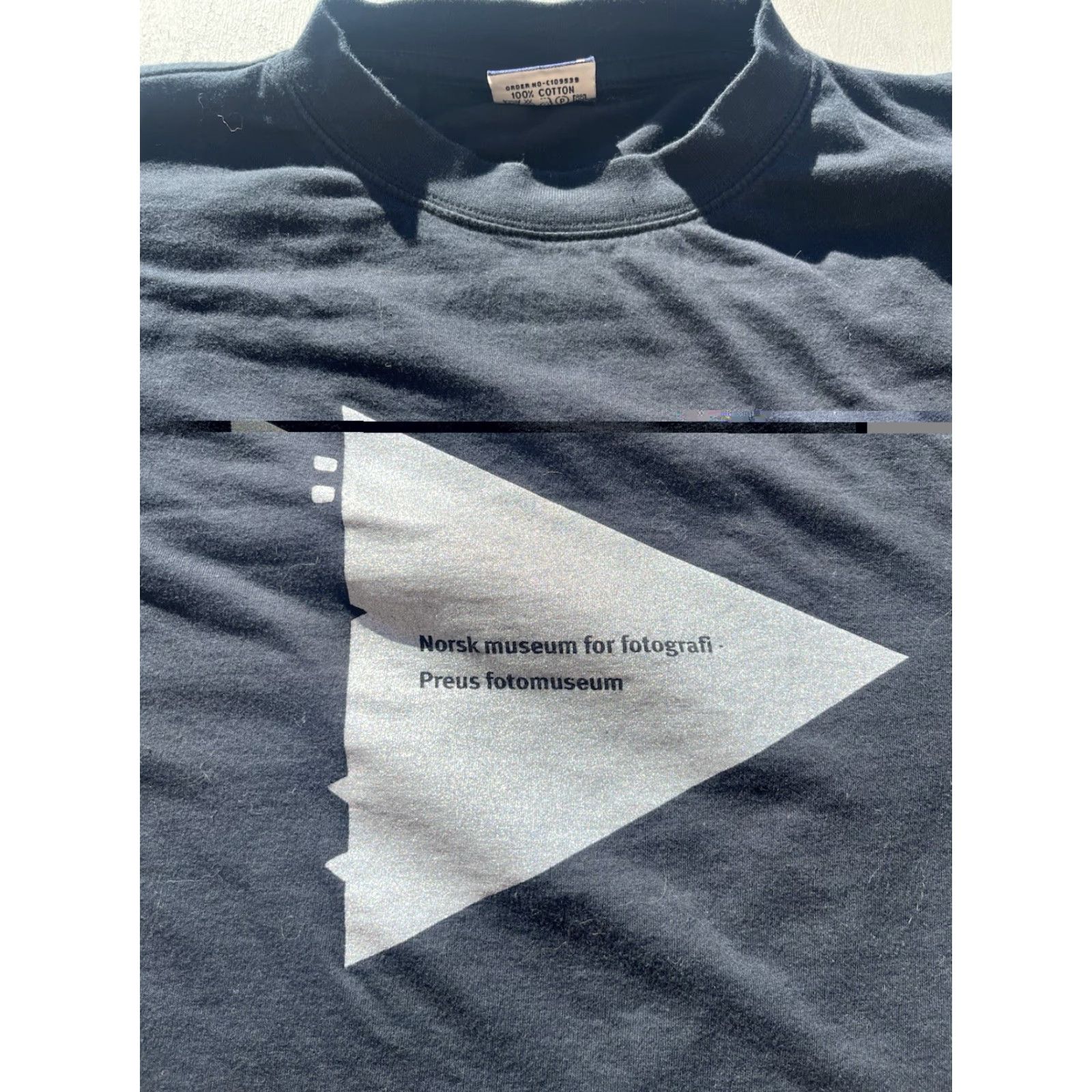 Vintage Men's Clique T-Shirt Black Norsk Photography L Museum Norway Art Modern Pioneers Size US L / EU 52-54 / 3 - 2 Thumbnail