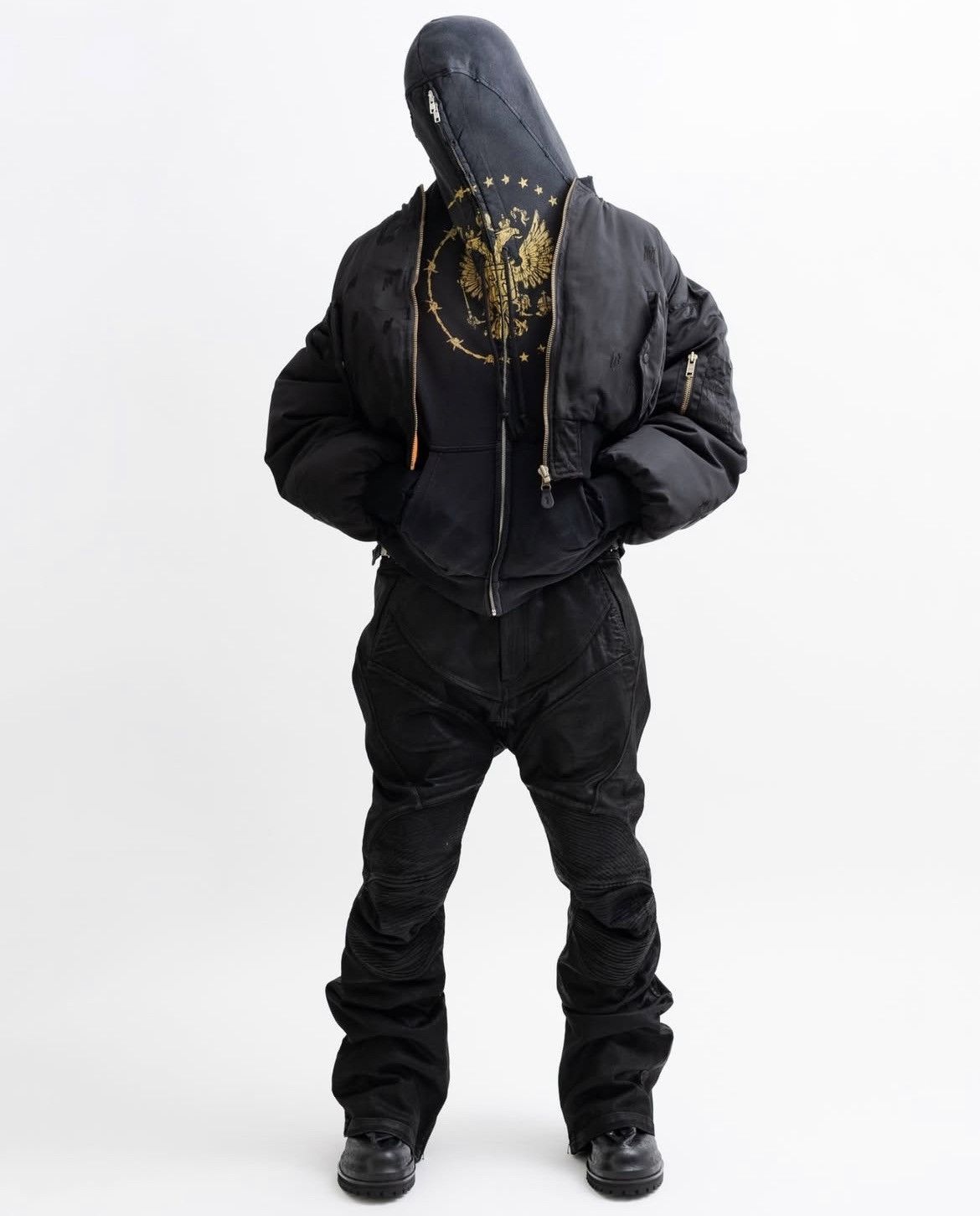 PROJECT GR サイズ2 ZIP HOODIE ブラック PROJECT GR サイズ2 ZIP HOODIE ブラック ダブルジップ