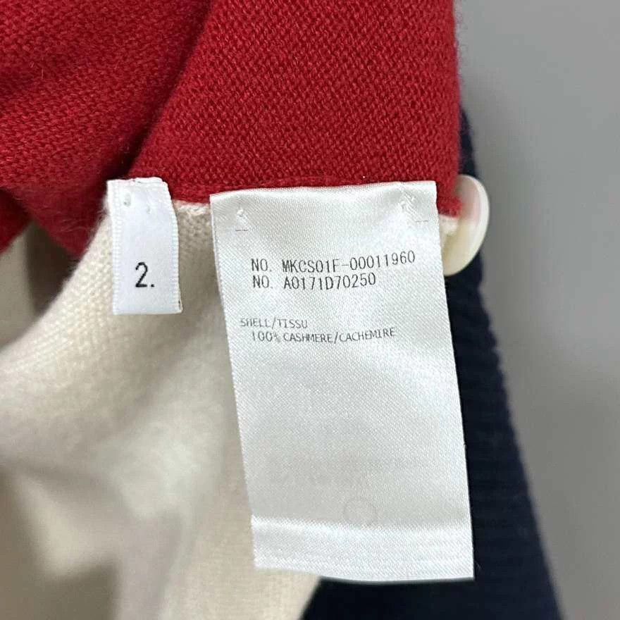 Thom Browne Thom Browne Cream Red CB Cashmere Cardi 2 Size M / US 6-8 / IT 42-44 - 4 Thumbnail