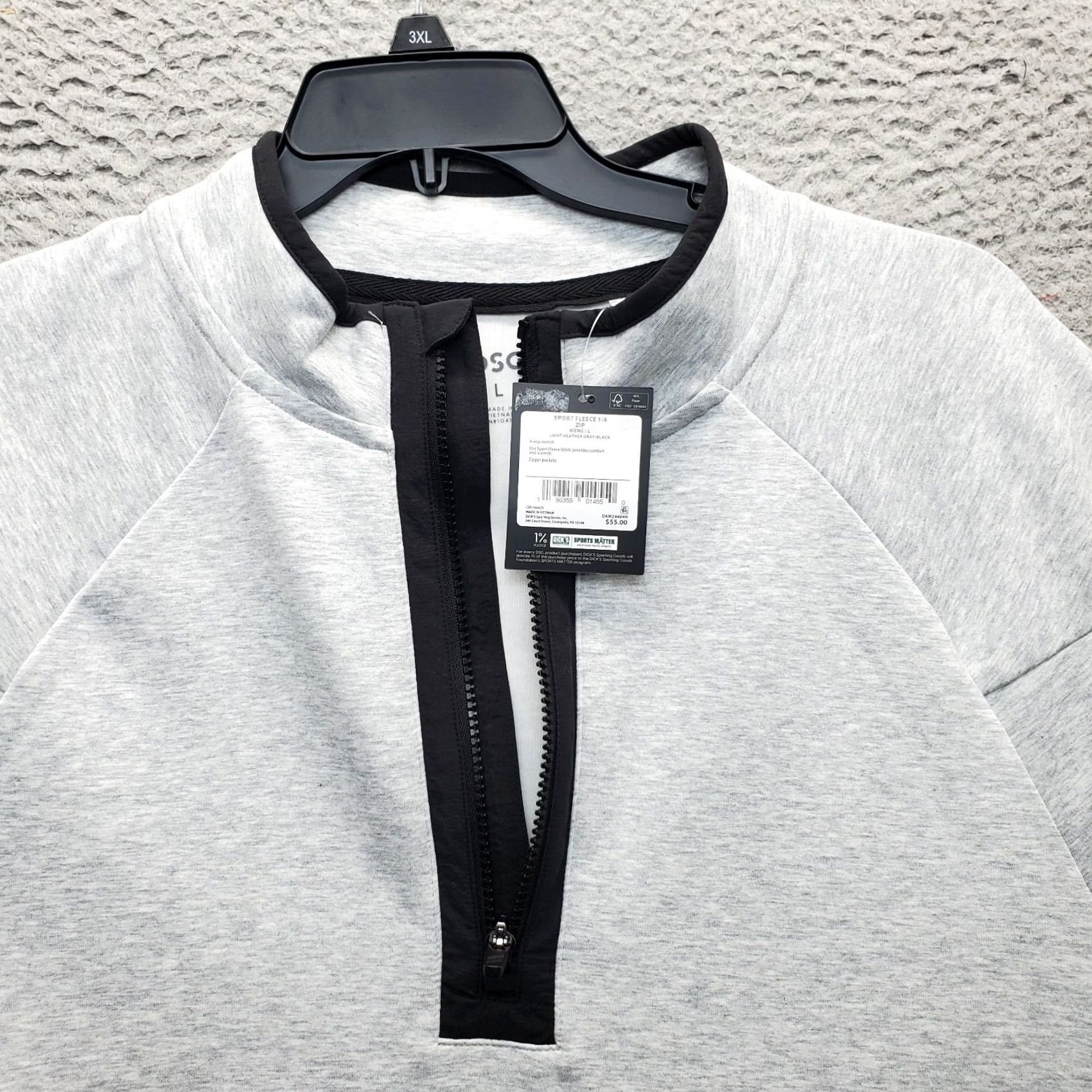 Vintage DSG Sweatshirt Mens L Light Heather Gray Sport Fleece 4-Way Stretch 1/4 Zip Shirt Mens Size L Gray Knit Pullover 1/4 Zip Size US L / EU 52-54 / 3 - 6 Thumbnail