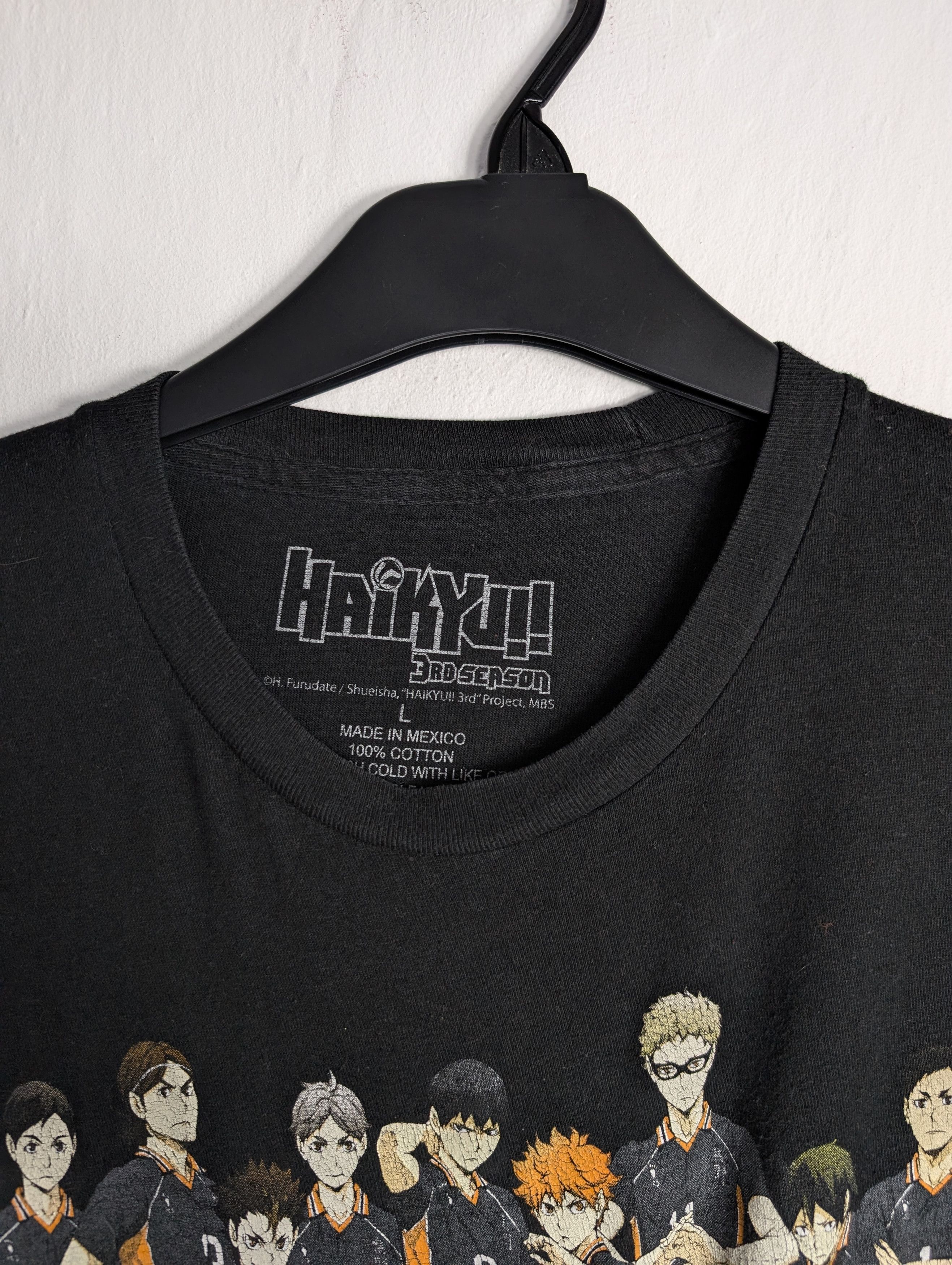 Japanese Brand Haikyuu!! Graphic T-Shirt Anime Volleyball Size US L / EU 52-54 / 3 - 3 Thumbnail