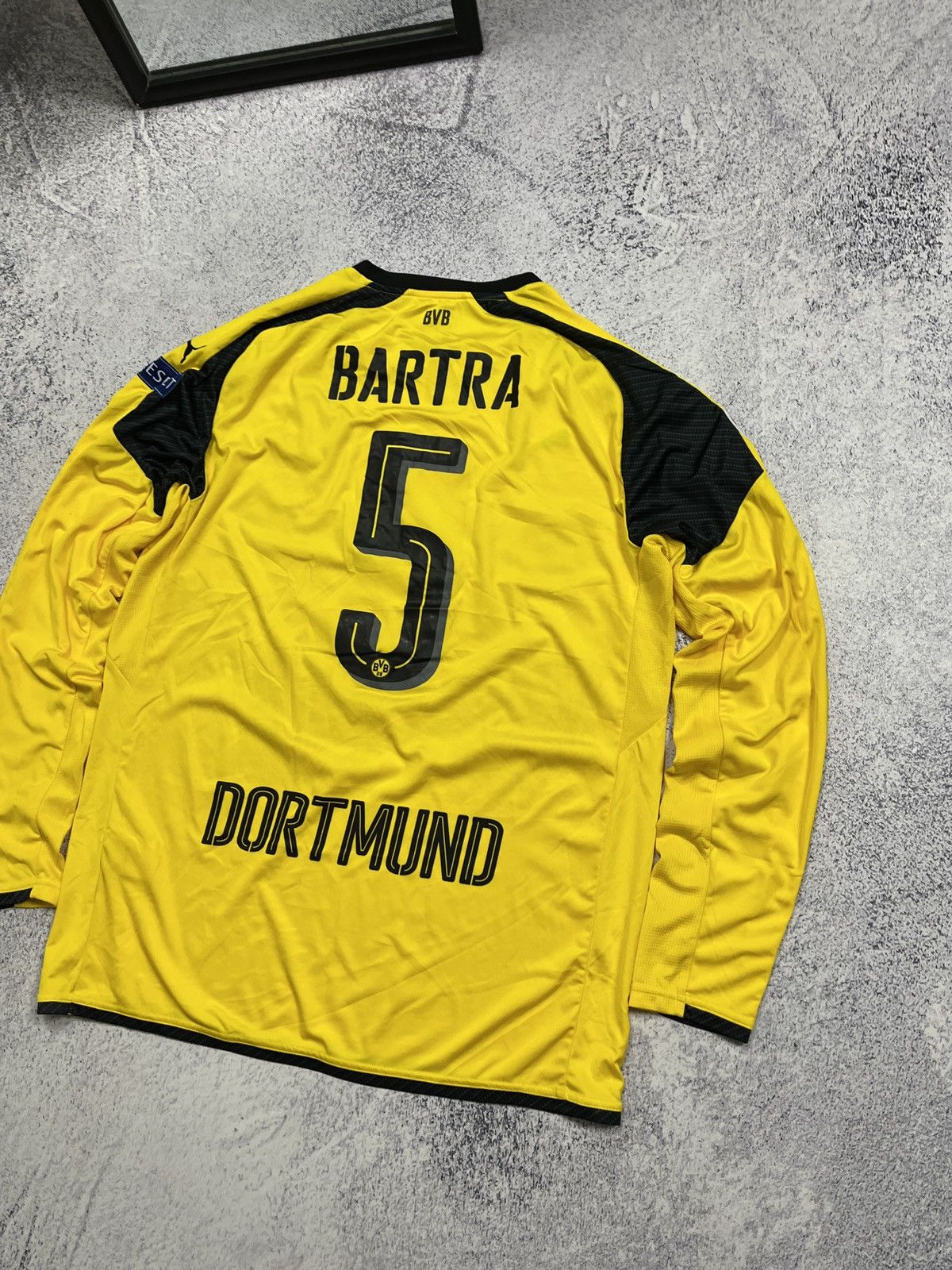 Puma Borussia Dortmund 2016 #5 Bartra Soccer Long Sleeve Jersey Size US L / EU 52-54 / 3 - 11 Thumbnail