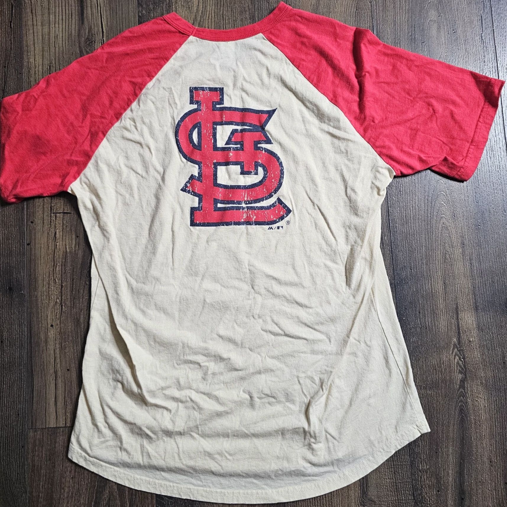 MLB Majestic MLB St Louis Cardinals T Shirt Beige L Double-Sided Unisex Adults VINTAGE? Size US L / EU 52-54 / 3 - 2 Thumbnail