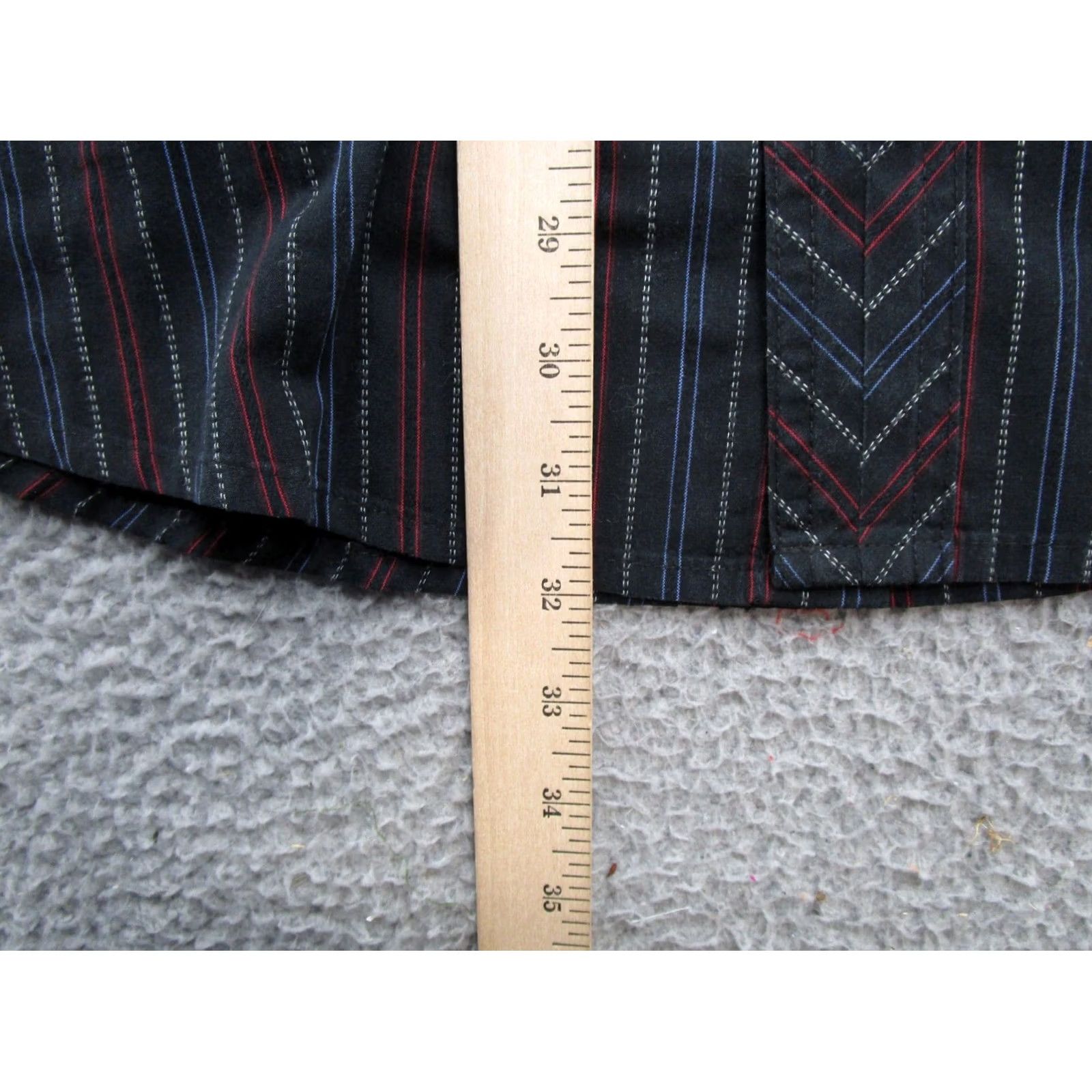 Wrangler Wrangler Shirt Mens XL Black VTG Vertical Colorful Striped Pearl Snap Size Western Size US XL / EU 56 / 4 - 5 Thumbnail