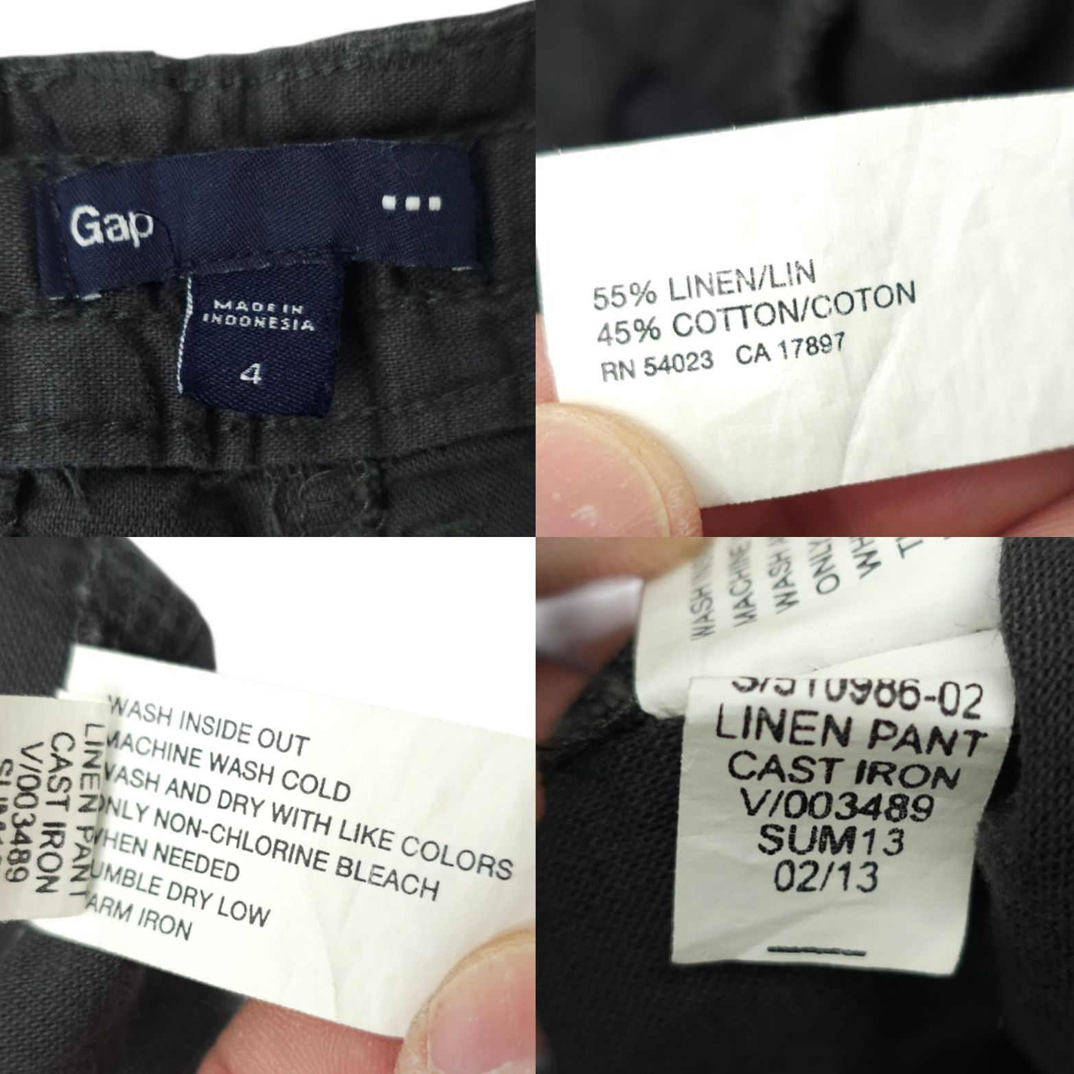Gap Gap Drawstring Button Cargo Utility Pants Womens 4 Gray Size 27" / US 4 / IT 40 - 8 Thumbnail