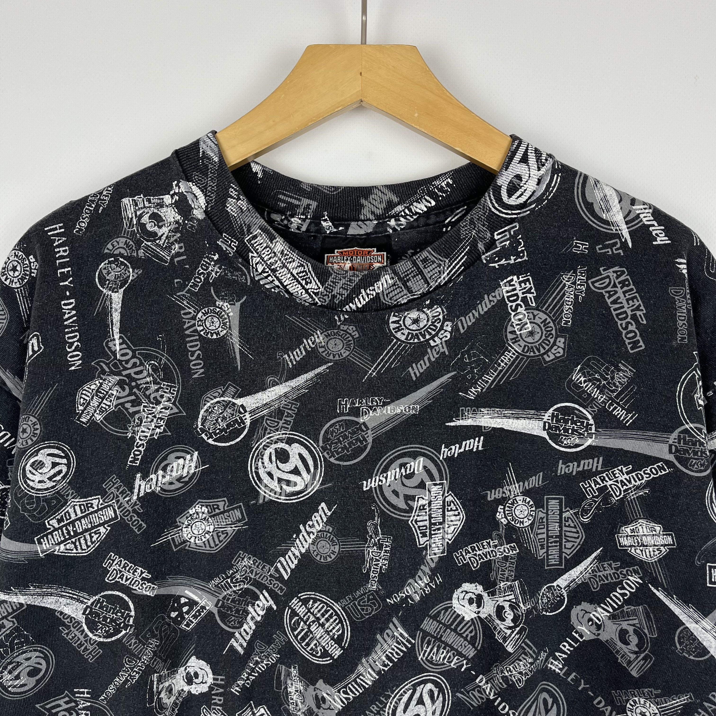 Harley Davidson Vintage Harley Davidson All Over Print T Shirt 90’s Size US L / EU 52-54 / 3 - 6 Thumbnail