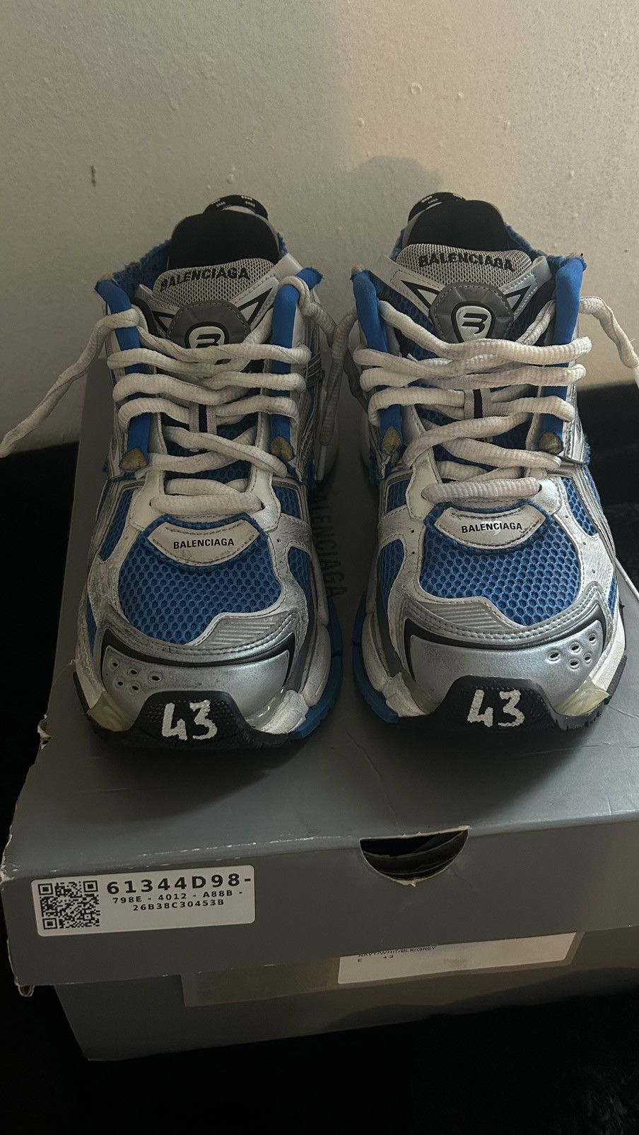 Blue balenciagas runners
