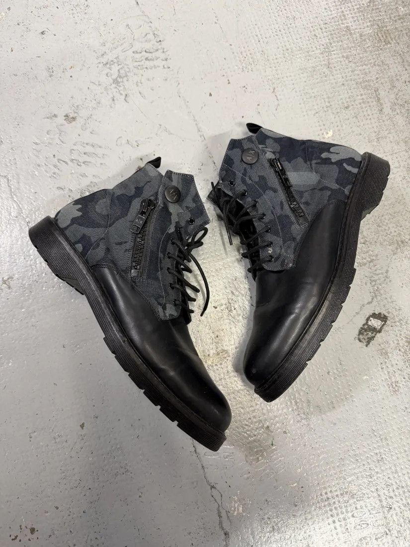 Armani 2010s Armani Black Camo Hybrid Boots Size US 12 / EU 45 - 3 Thumbnail