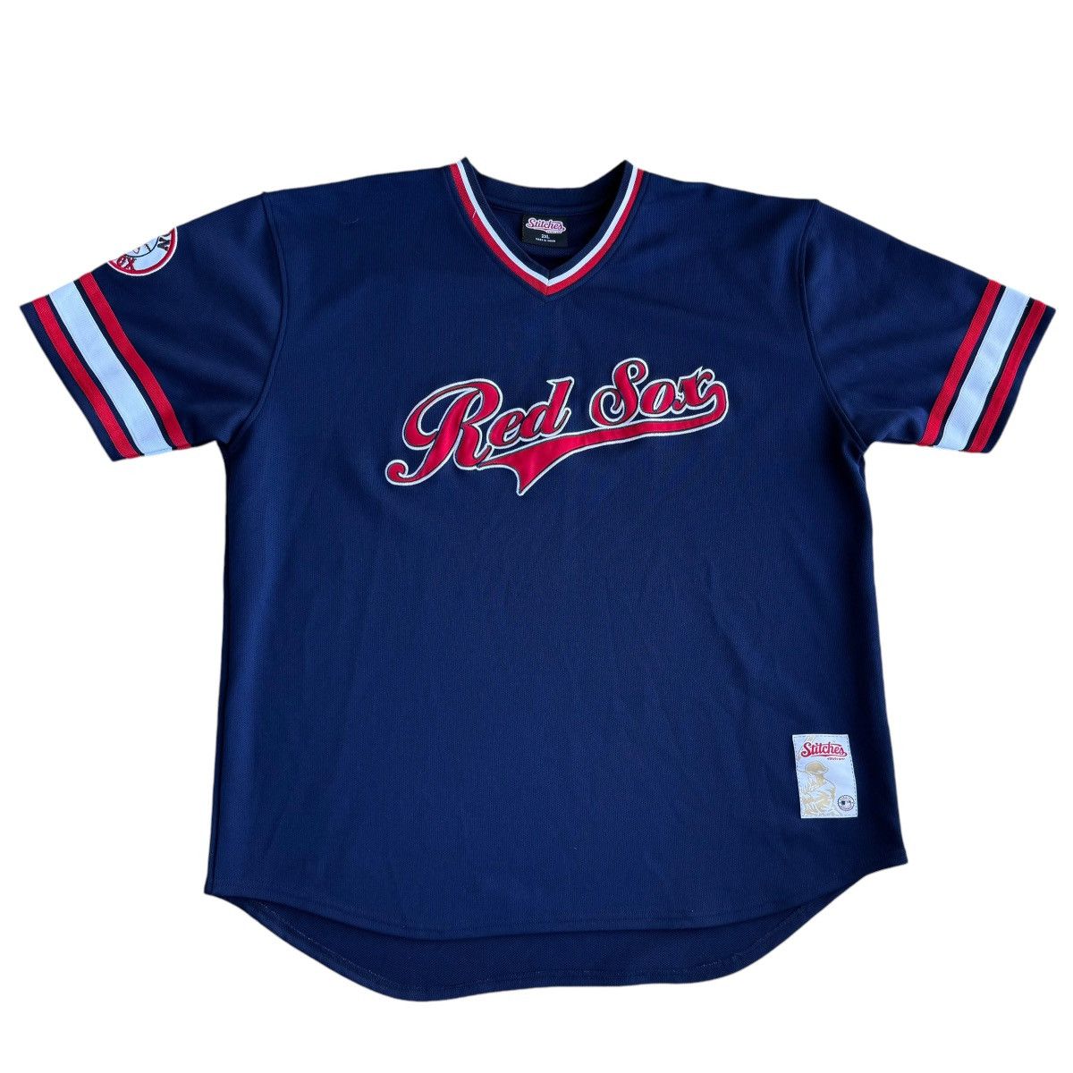 MLB × Vintage Boston Red Sox Early 2000s Stitches Navy MLB Jersey vintage Size US XXL / EU 58 / 5 - 1 Thumbnail