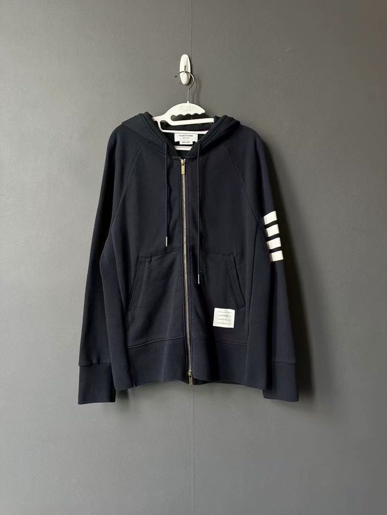 Thom Browne Thom Browne Blue knit cardigan Size US XL / EU 56 / 4 - 1 Thumbnail
