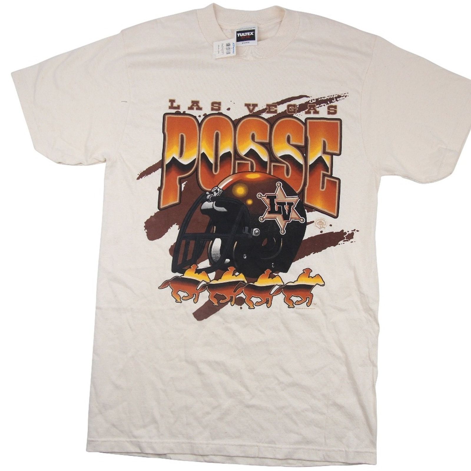 Vintage VTG Las Vegas Posse Canadian Football league graphic T shirt Size US M / EU 48-50 / 2 - 1 Thumbnail