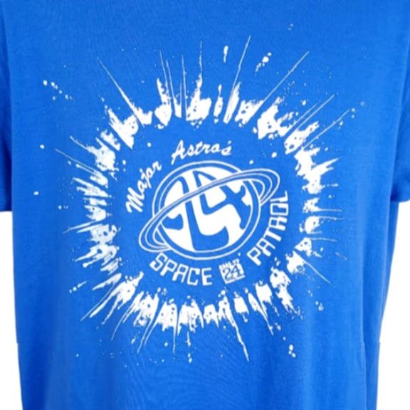 Hanes VINTAGE Hanes Major Astros Space Patrol T Shirt Mens Size Medium Blue 80s KSAS TV USA Space 80s Kid's Show Size US M / EU 48-50 / 2 - 2 Thumbnail