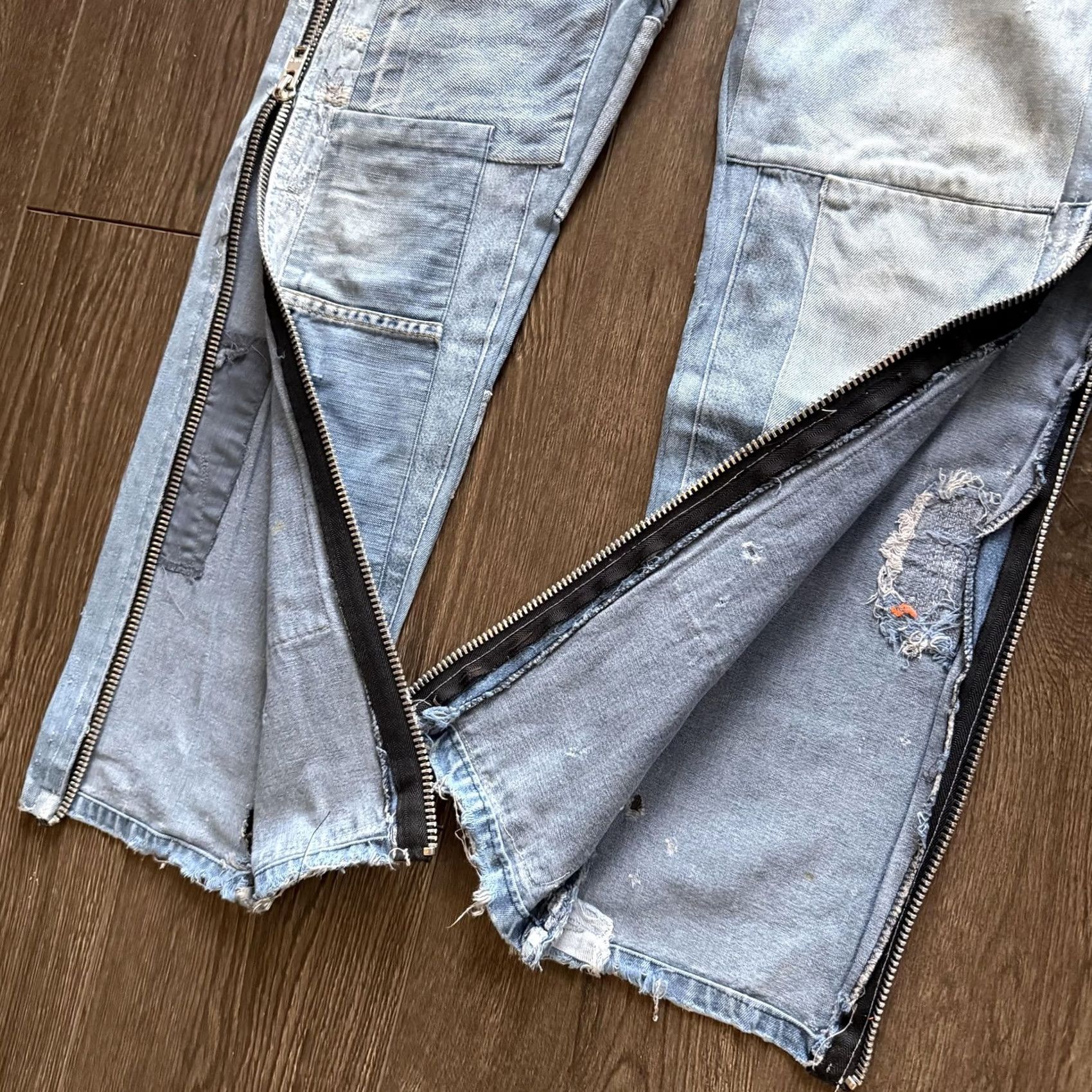 Carhartt VINTAGE Carhartt Denim Bib Overalls 34x32 Blue Distressed Rienforced Workwear Size US 34 / EU 50 - 7 Thumbnail