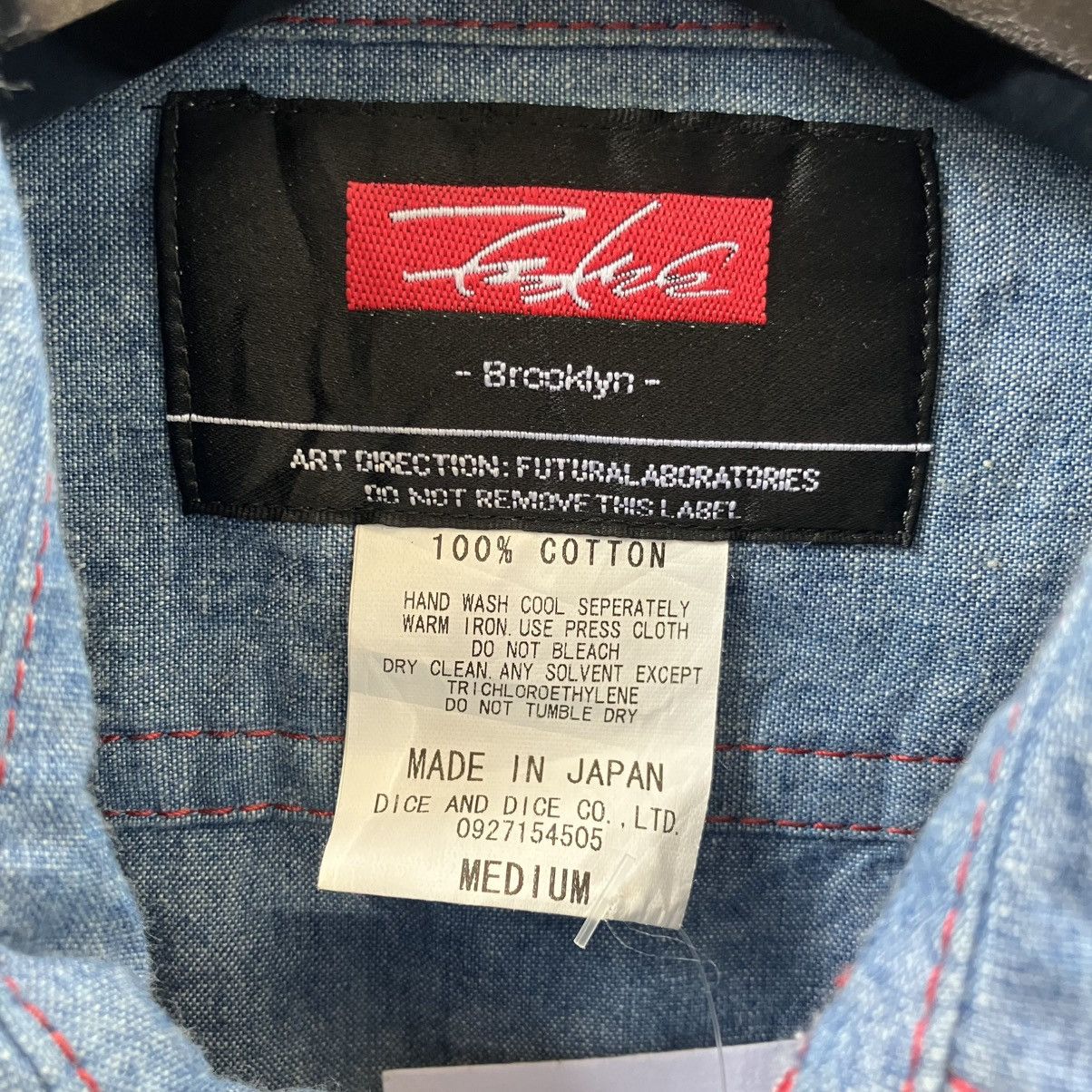 Futura Futura Laboratories ‘You never cool’ chambray shirt Size US M / EU 48-50 / 2 - 5 Thumbnail
