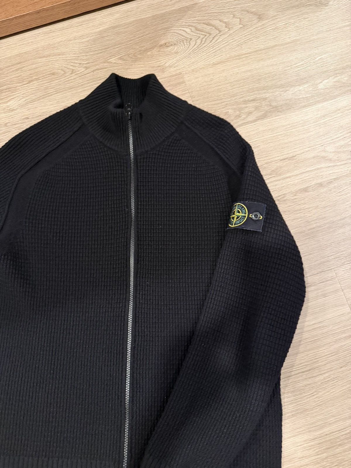 Stone Island Ghost Waffle-Knit Virgin Wool Zip-Up Cardigan Size US M / EU 48-50 / 2 - 4 Thumbnail