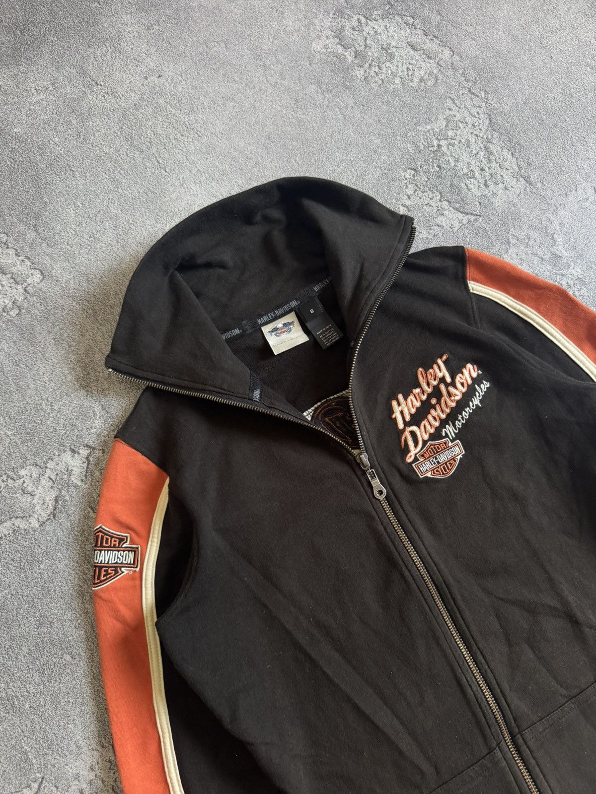 Harley Davidson Harley Davidson S zip turtleneck pullover sweater knit faded Size S / US 4 / IT 40 - 9 Thumbnail
