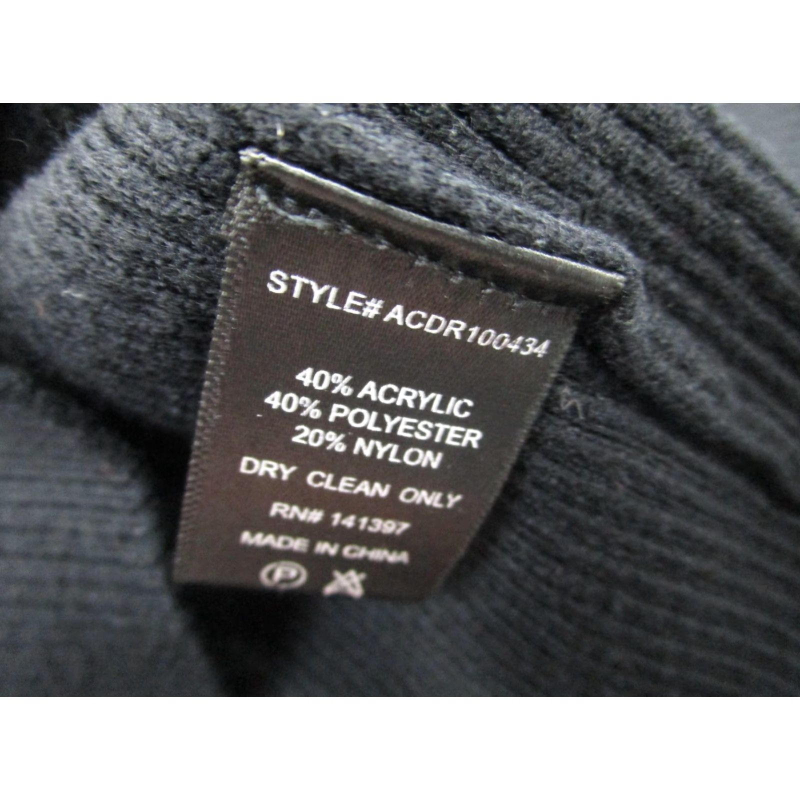 ASTR The Label ASTR The Label Dress Womens Medium Black Cutout Turtleneck Sweater Bodycon Knit Size M / US 6-8 / IT 42-44 - 6 Thumbnail